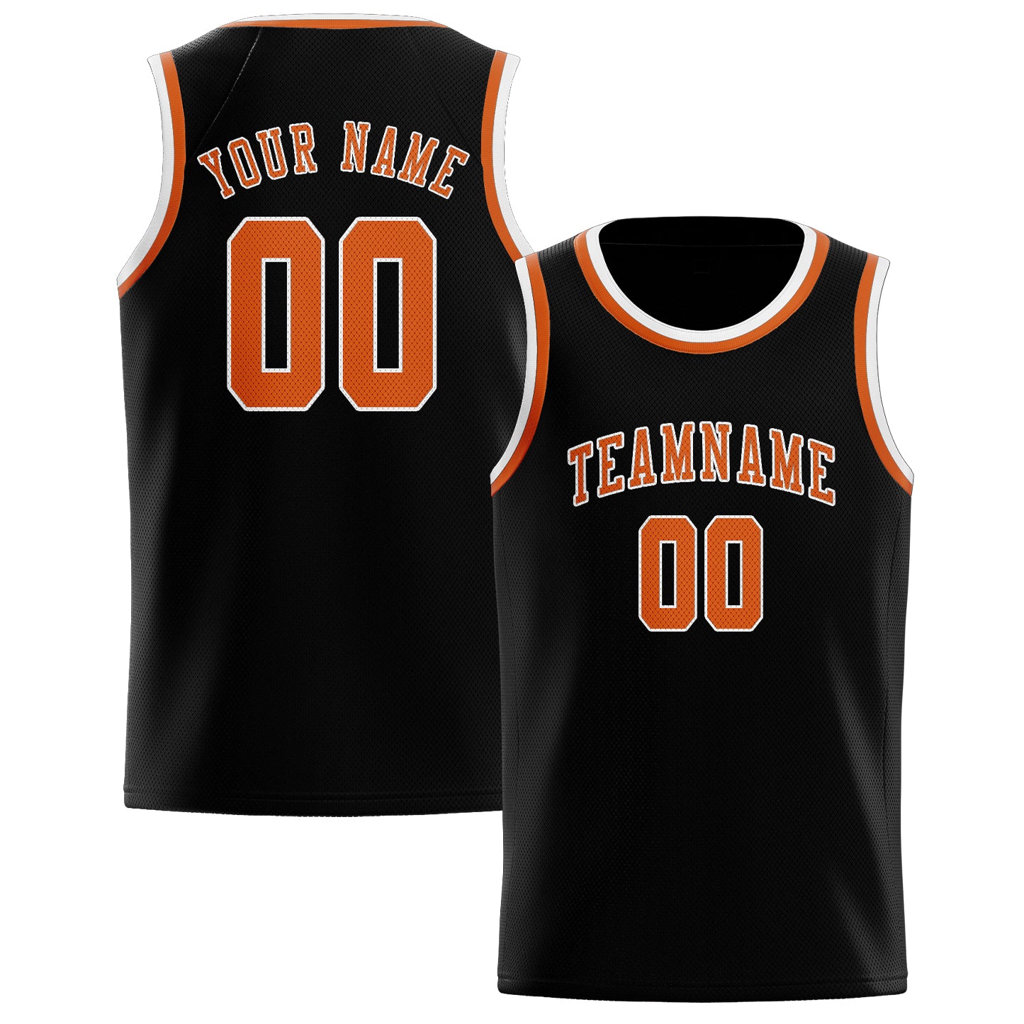 Custom Black Orange Basketball Jersey