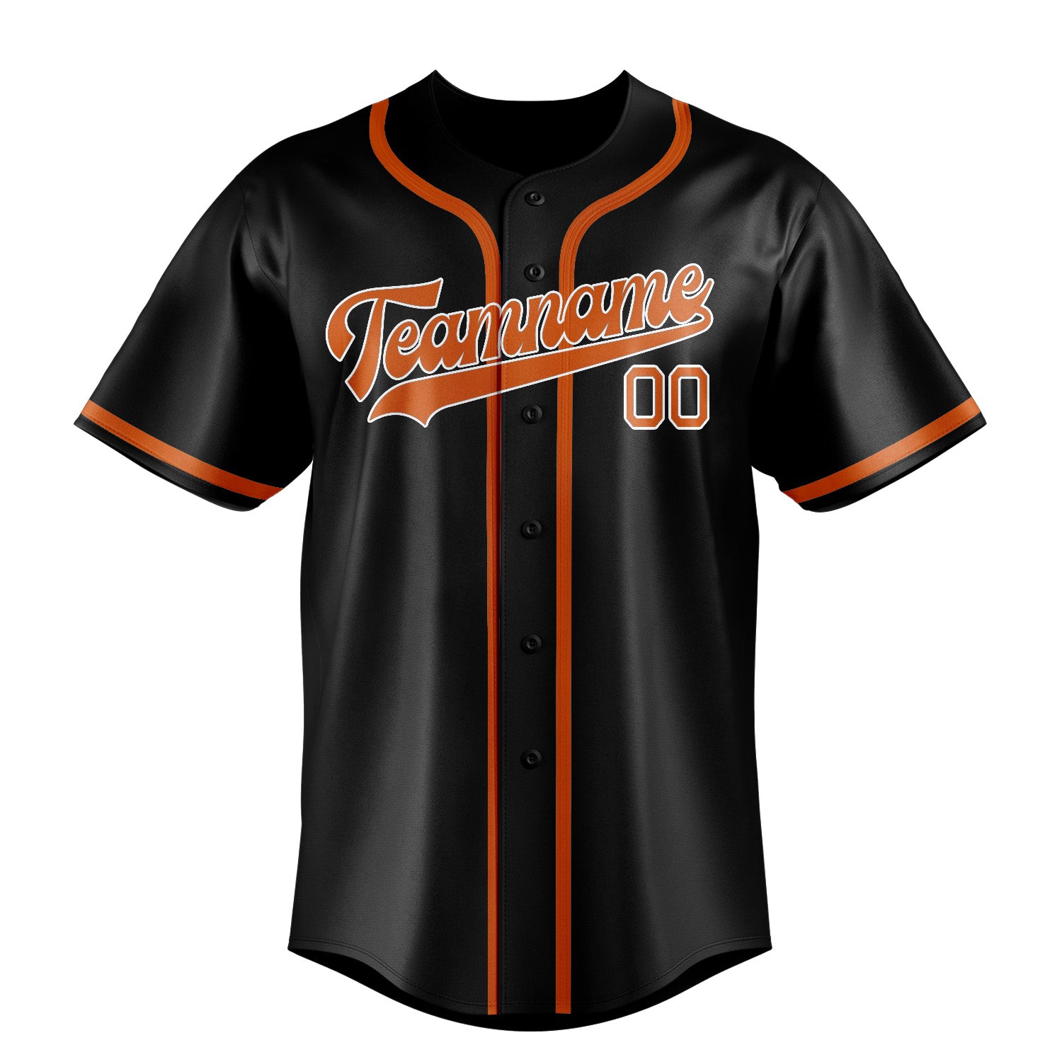 Custom Black Orange Baseball Jersey