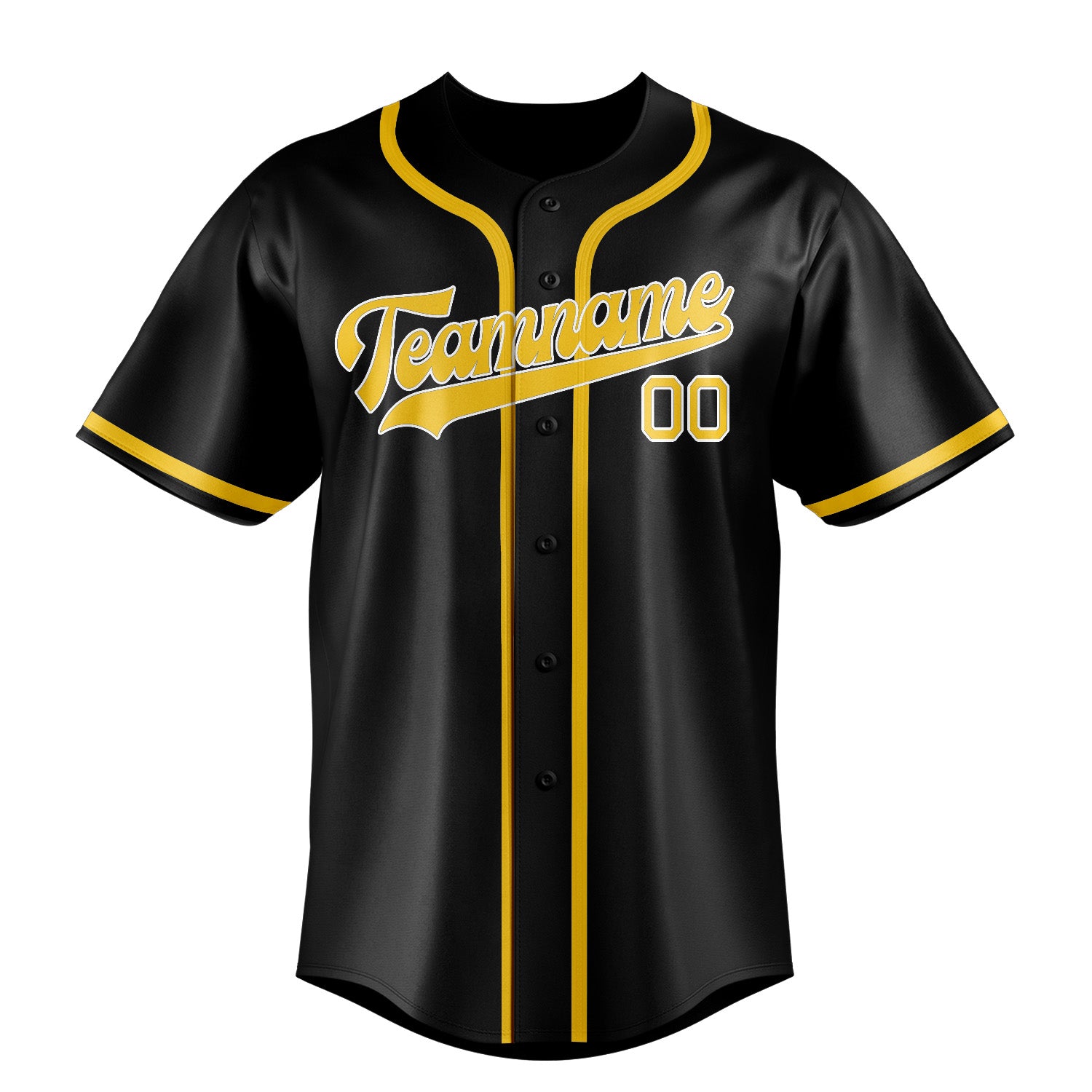 Custom Black Gold Baseball Jersey