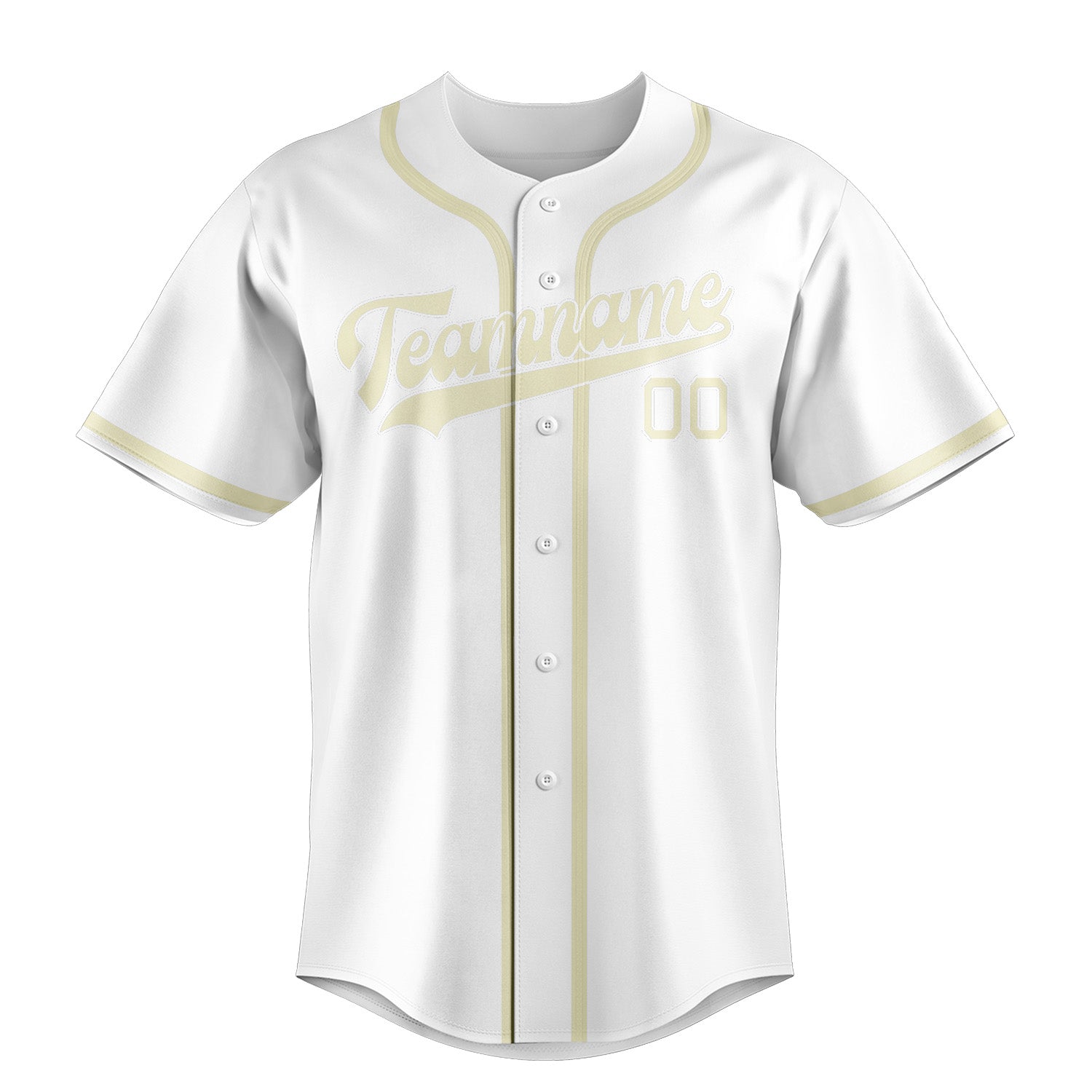 Custom White Cream Baseball Jersey