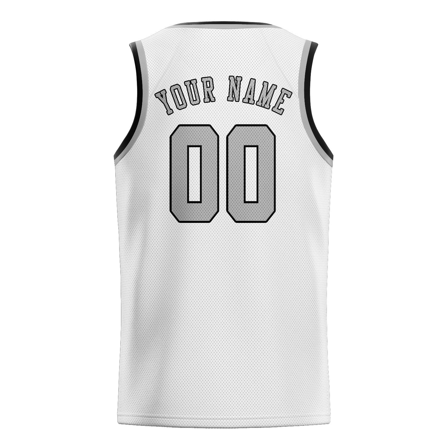 Custom White Gray Basketball Jersey
