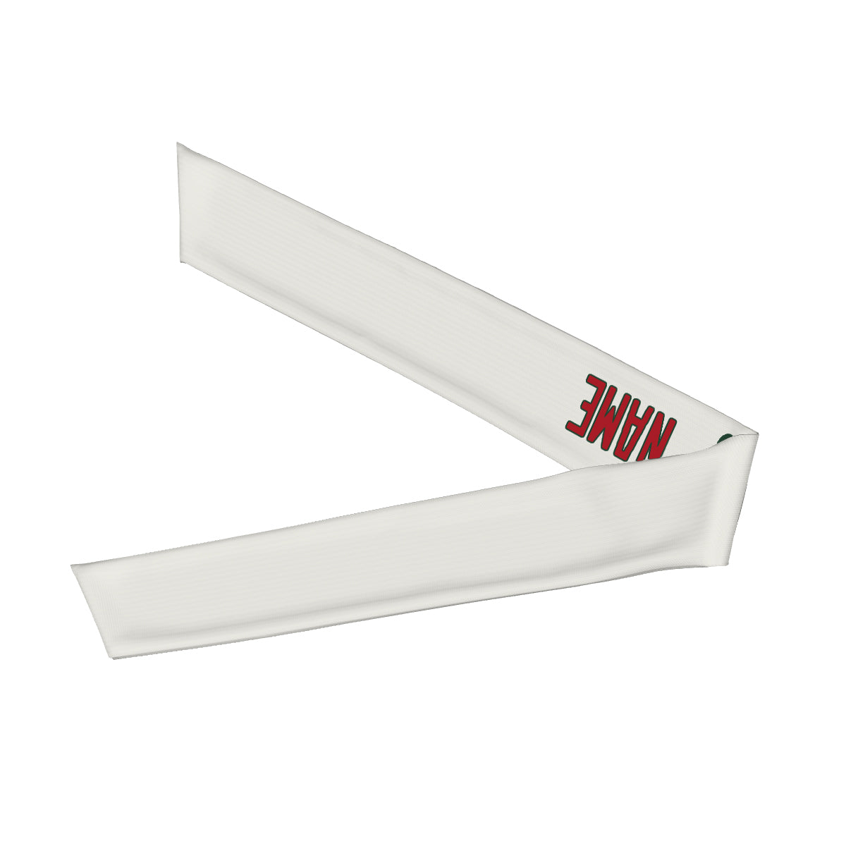 Custom White Red Headband
