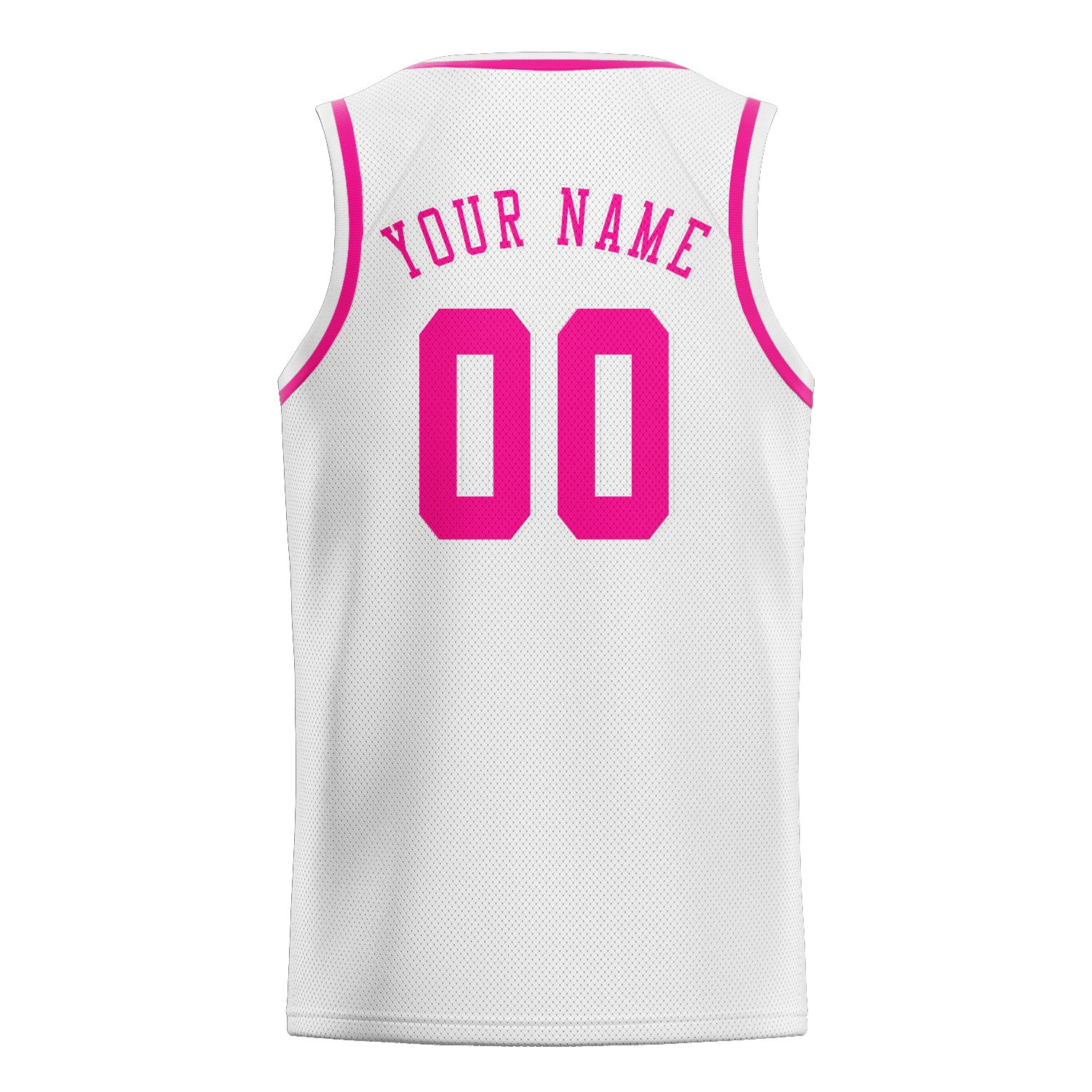 Custom White Pink Basketball Jersey