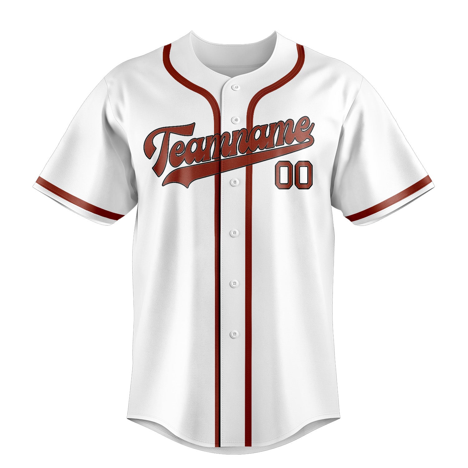 Custom White Coral Red Baseball Jersey