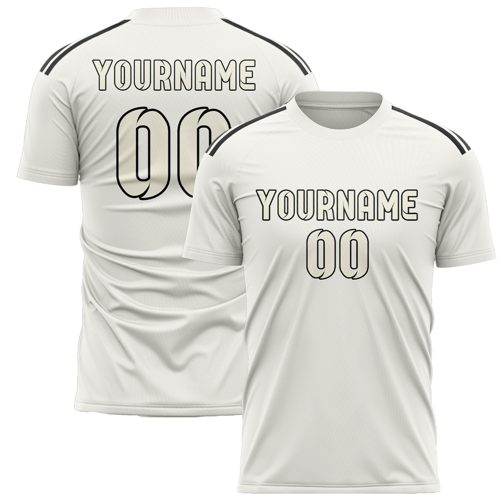 Custom White Cream Soccer Jersey