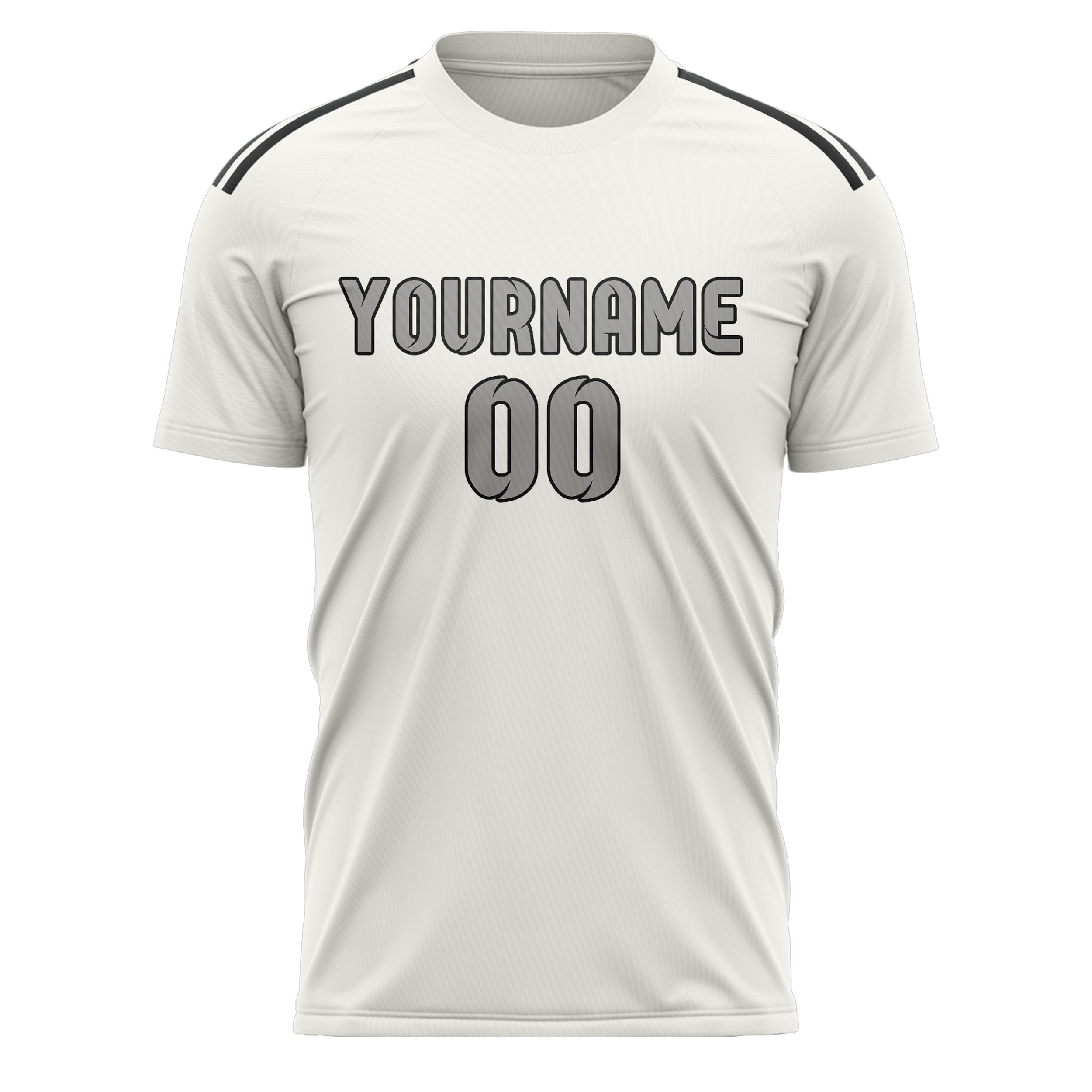 Custom White Gray Soccer Jersey