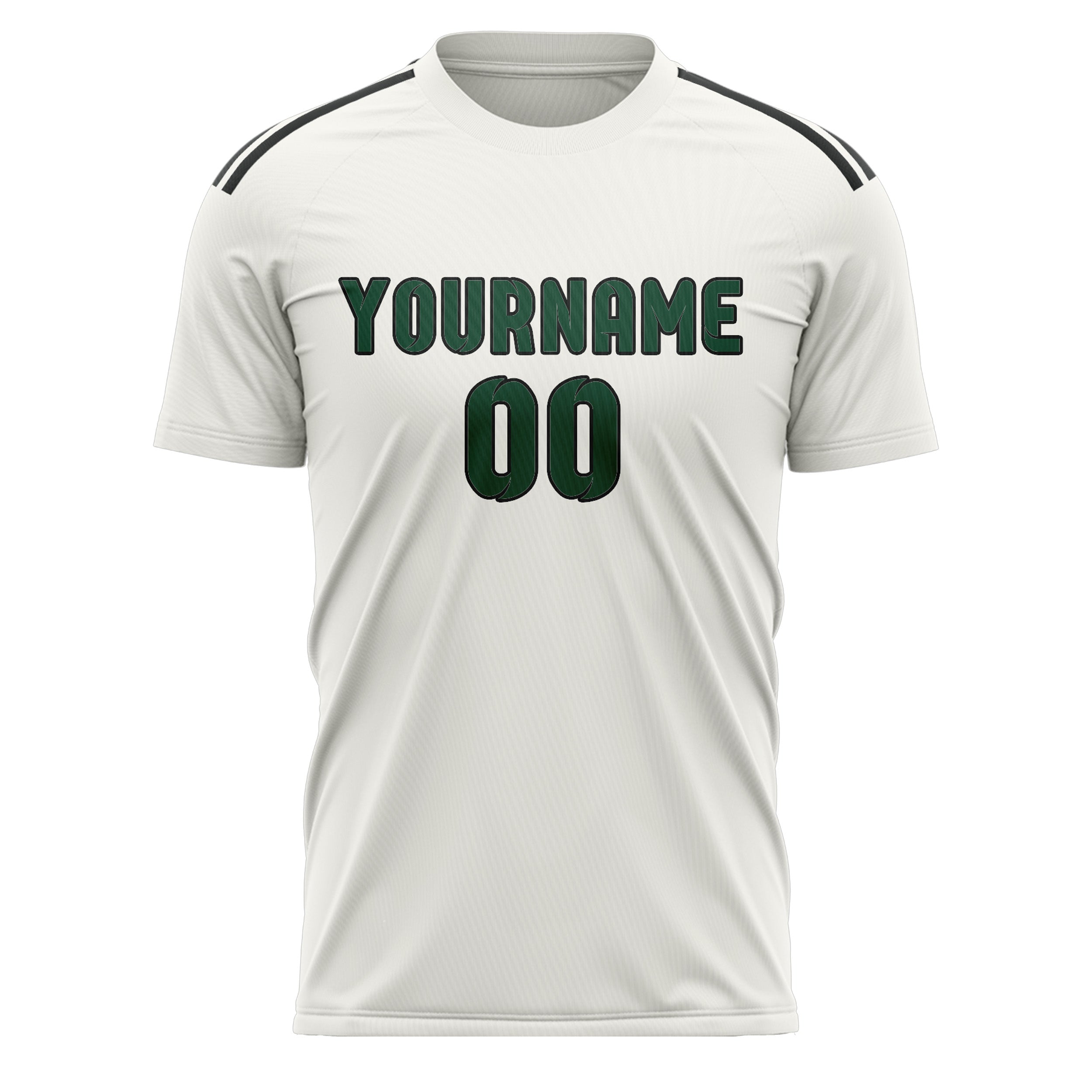 Custom White Green Soccer Jersey