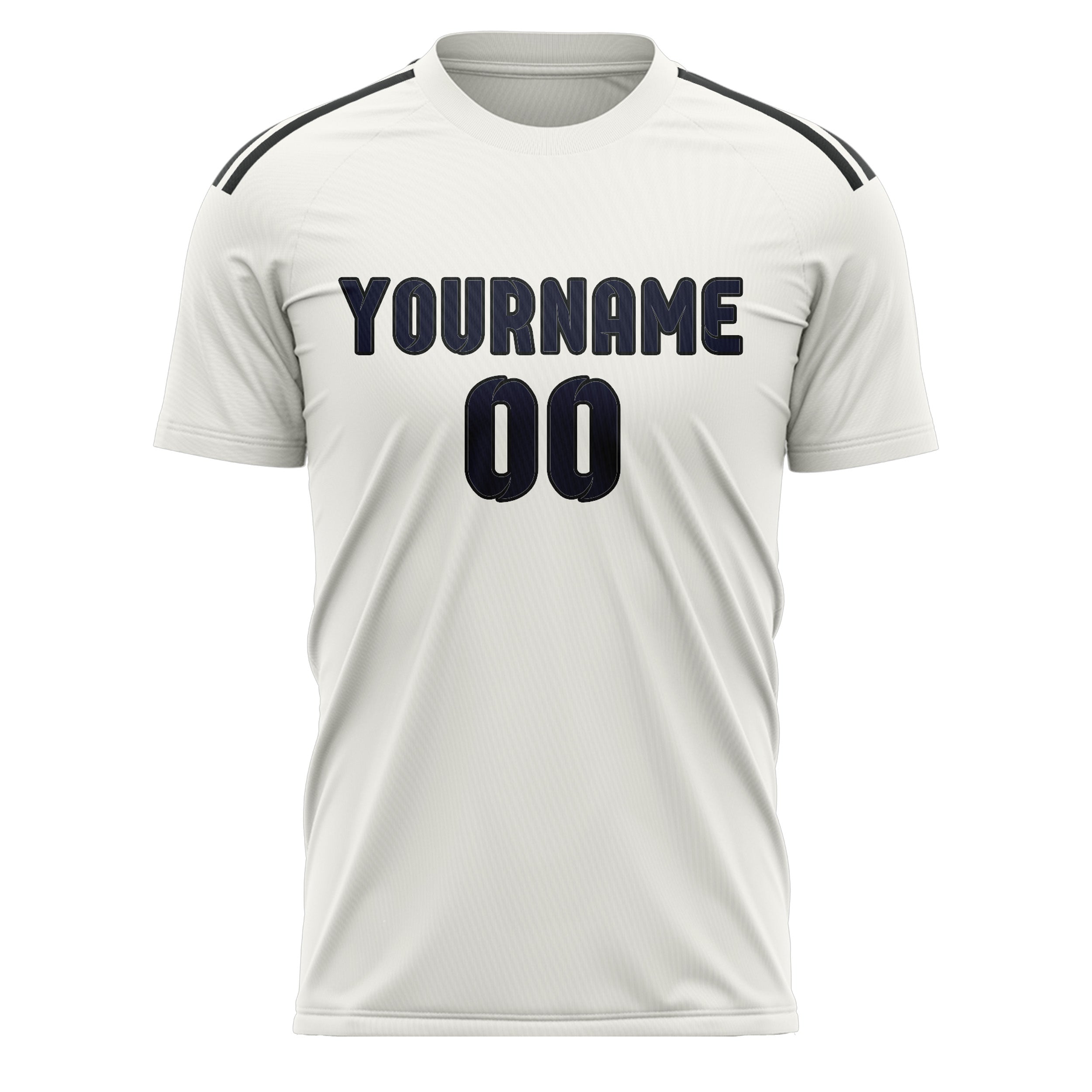 Custom White Navy Soccer Jersey