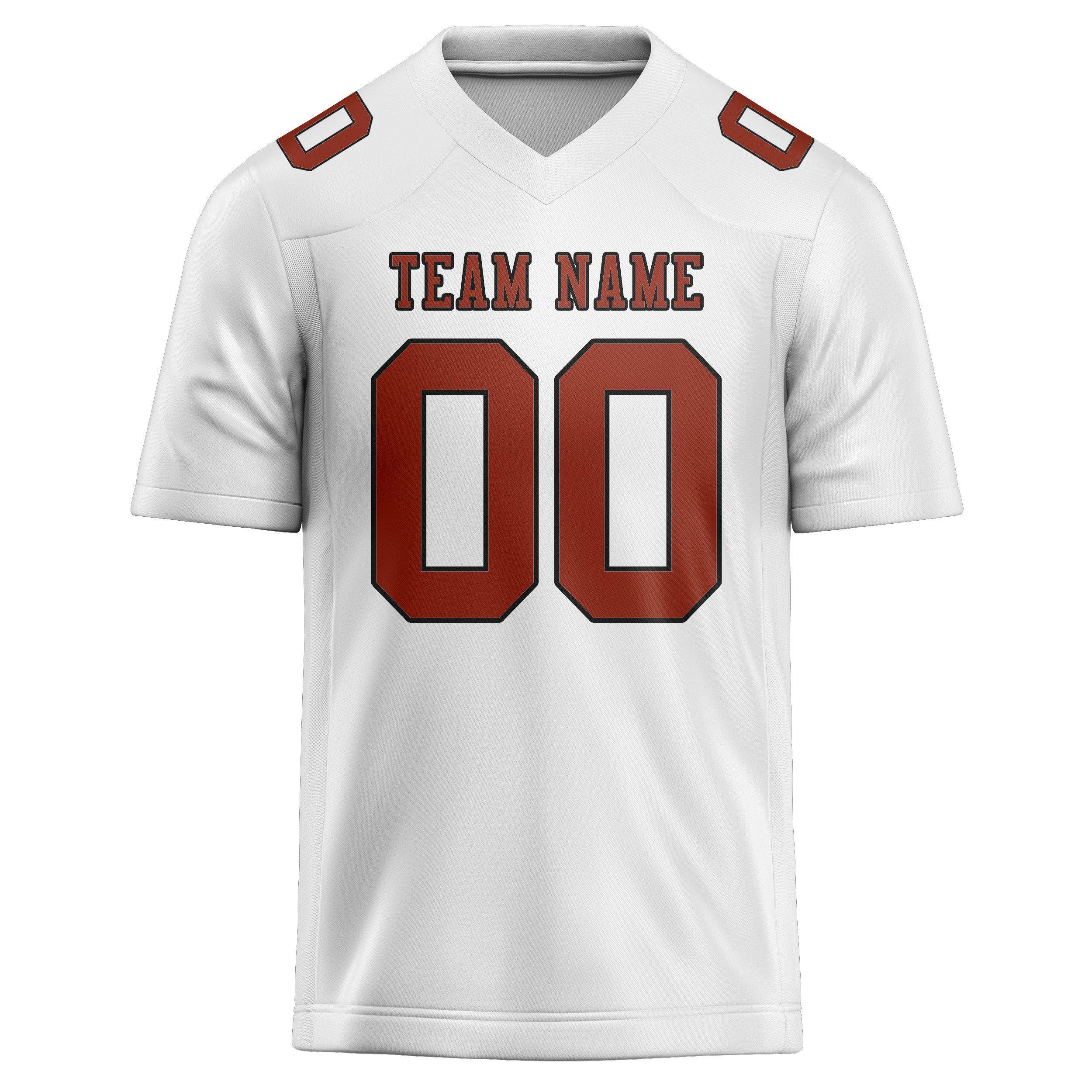 Custom White Coral Red Football Jersey