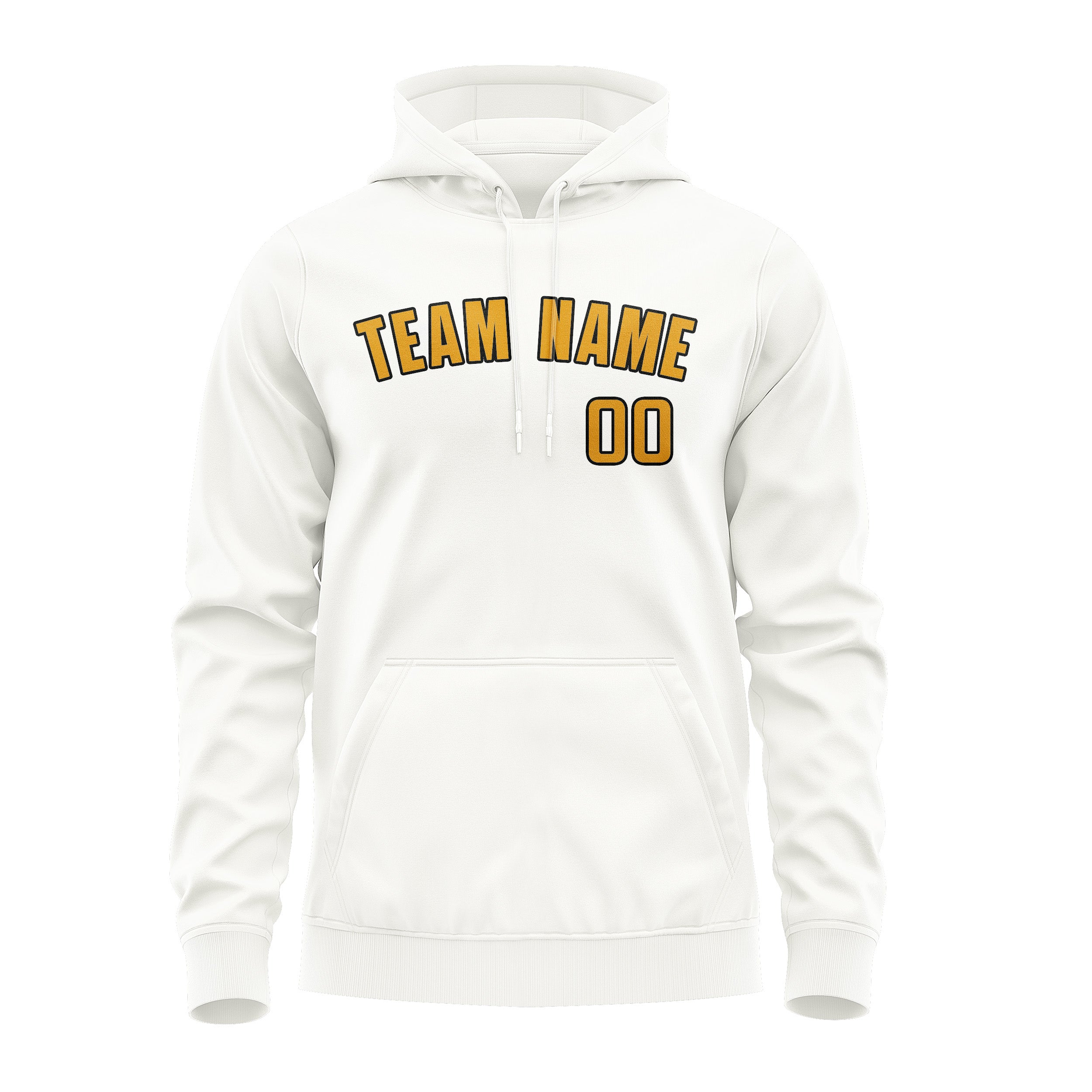 Custom White Yellow Hoodie
