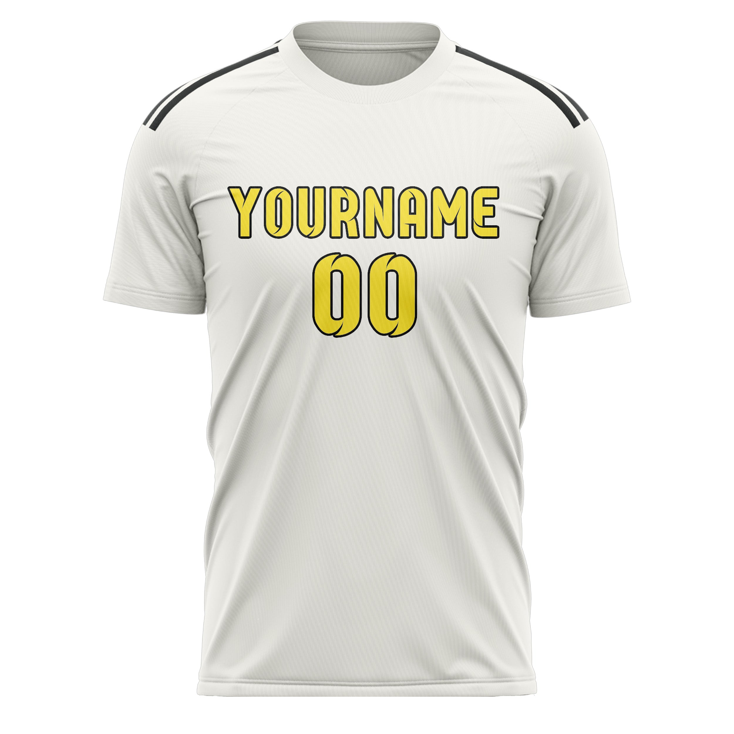 Custom White Light Yellow Soccer Jersey