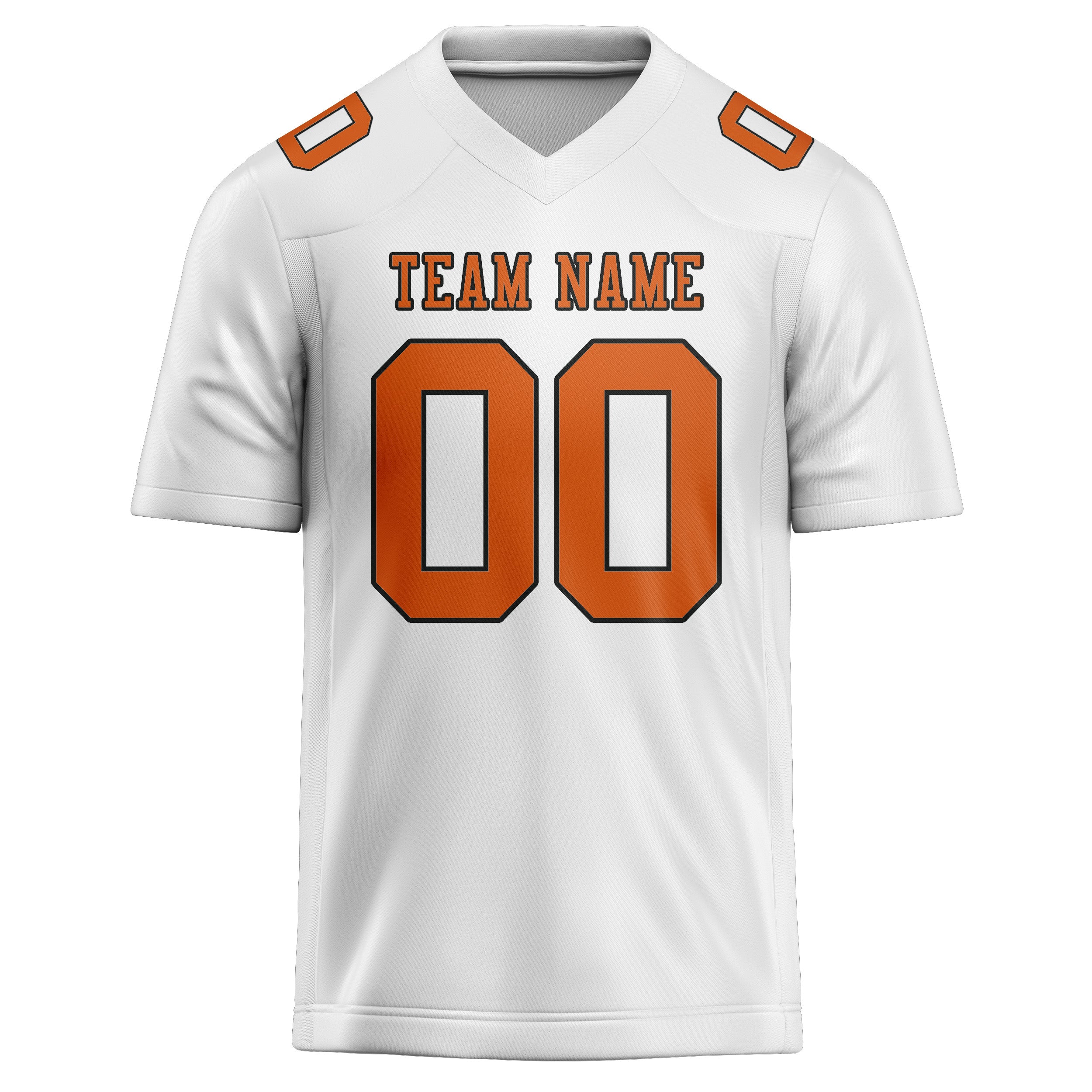 Custom White Orange Football Jersey