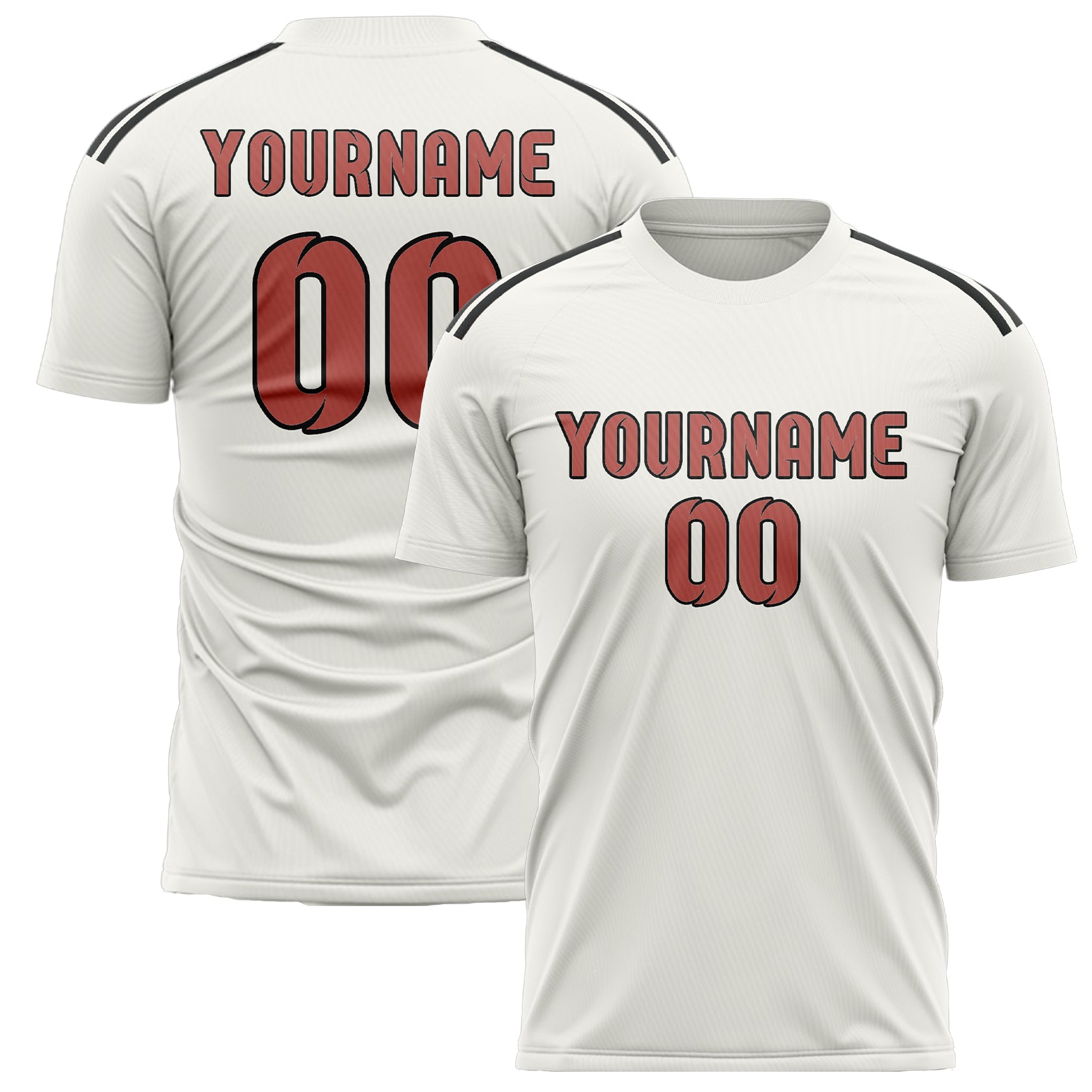 Custom White Copper Rose Soccer Jersey