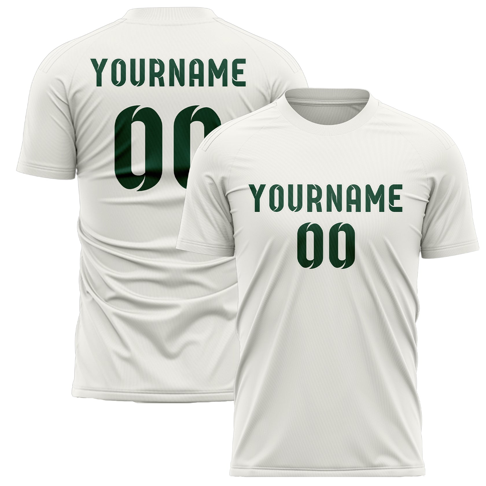 Custom White Green Soccer Jersey