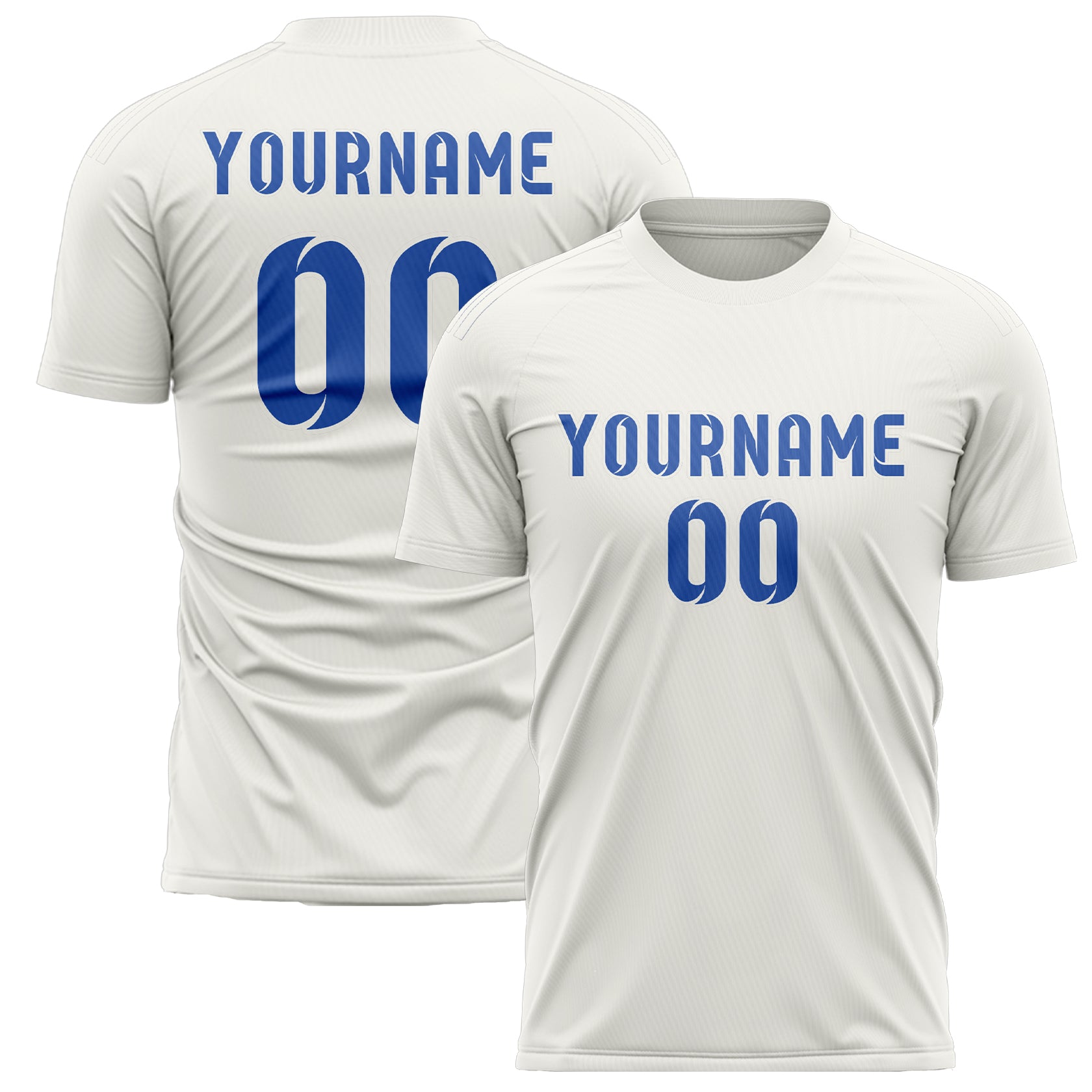 Custom White Sky Blue Soccer Jersey