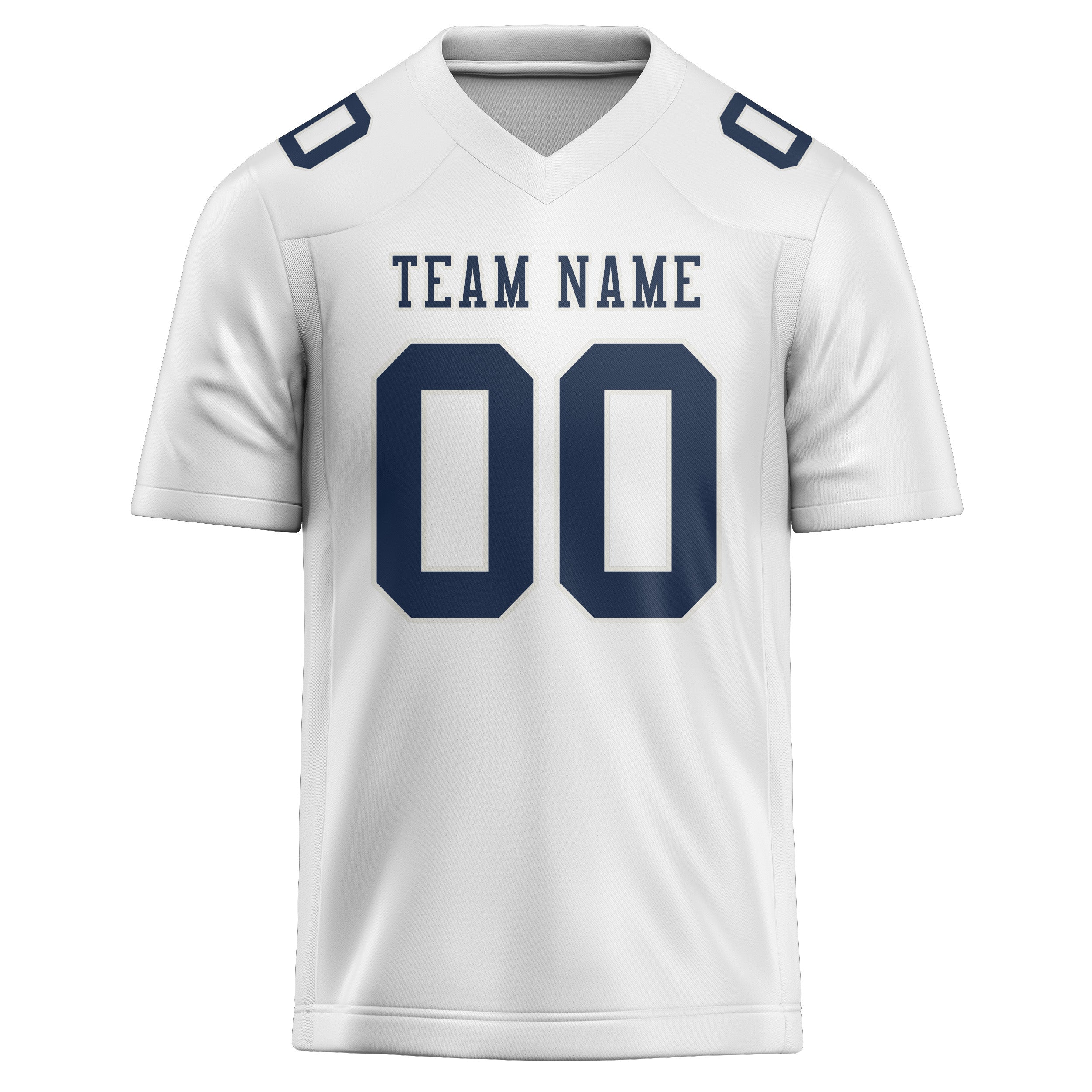 Custom White Blue Football Jersey