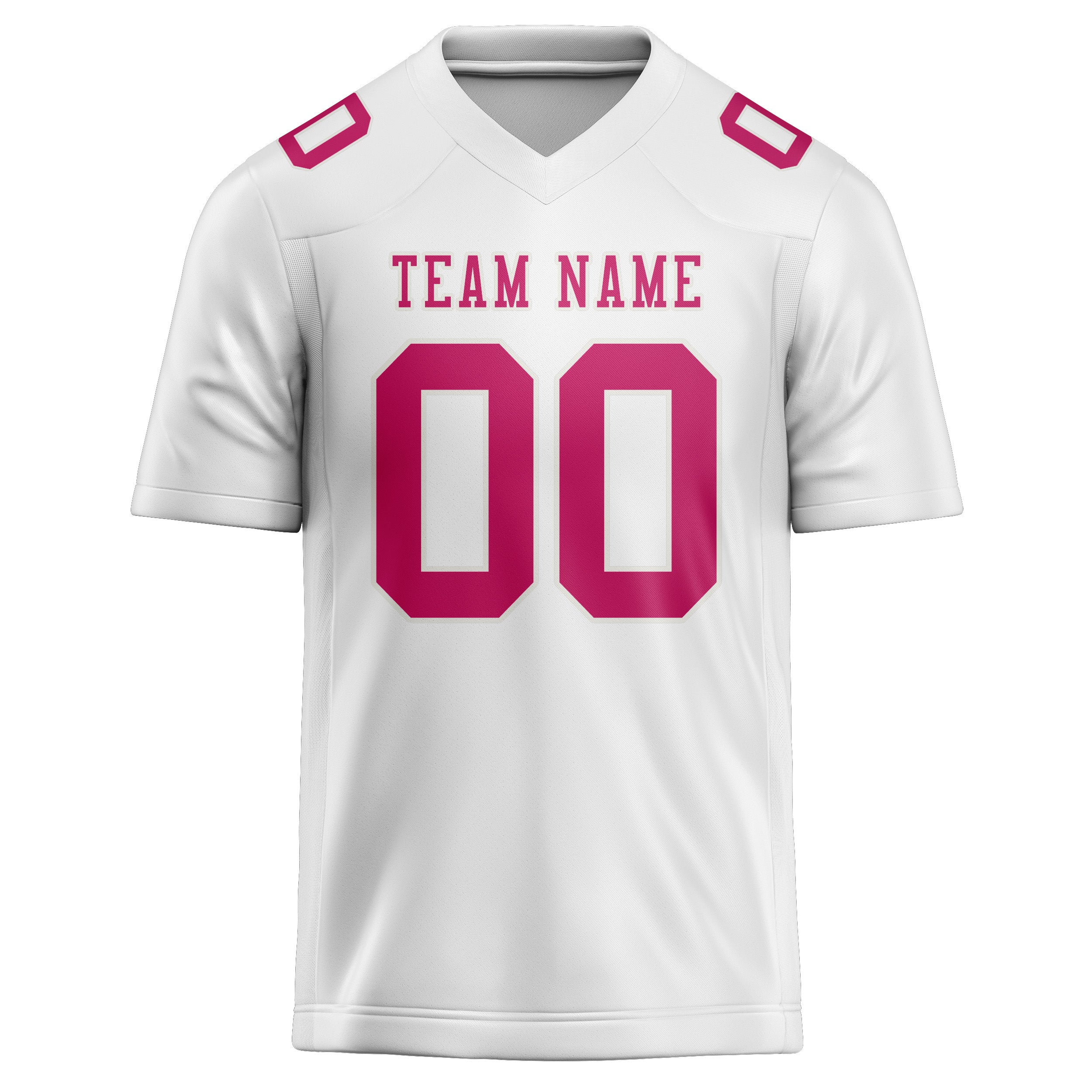 Custom White Pink Football Jersey