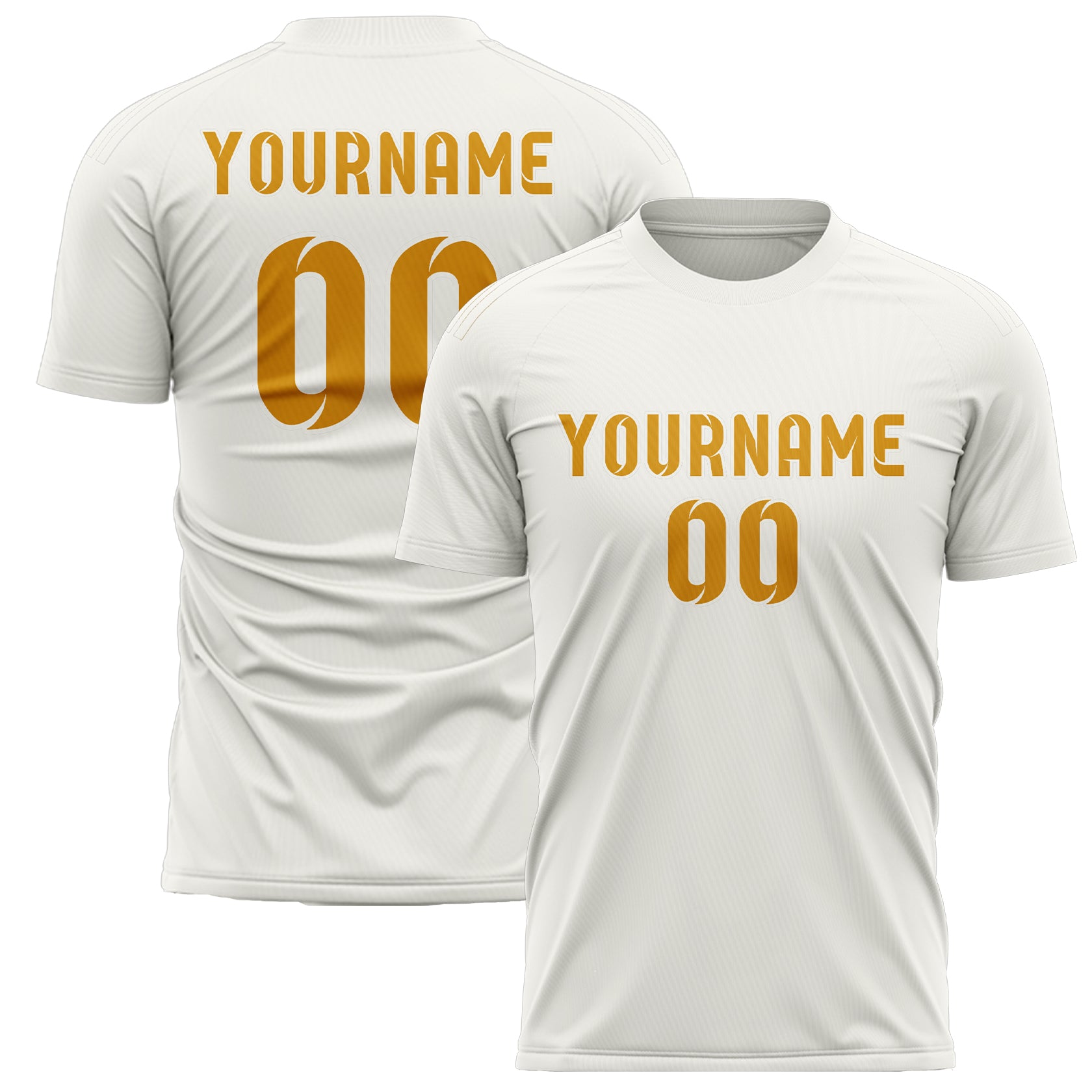 Custom White Yellow Soccer Jersey