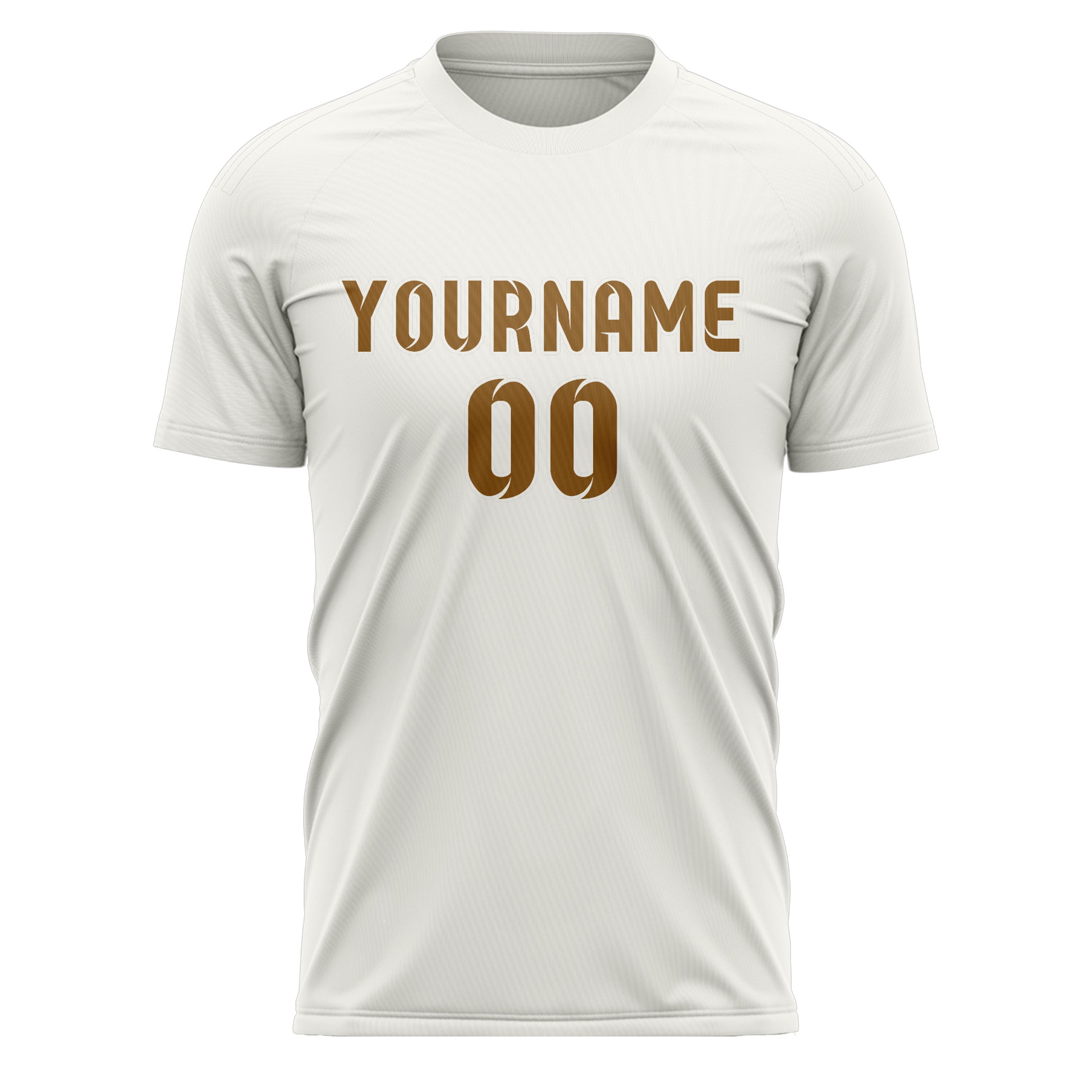 Custom White Khaki Soccer Jersey
