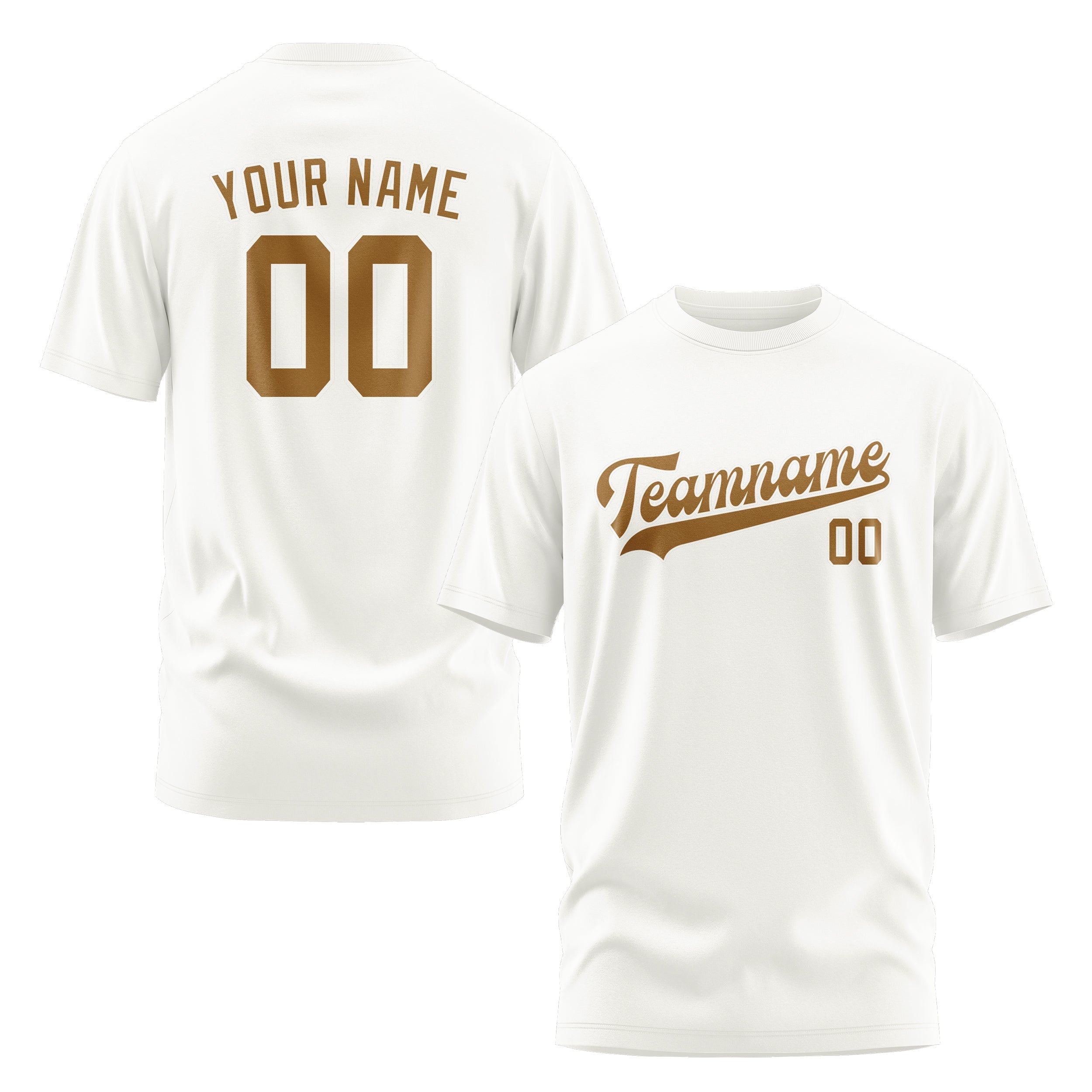 Custom White Khaki T-Shirt