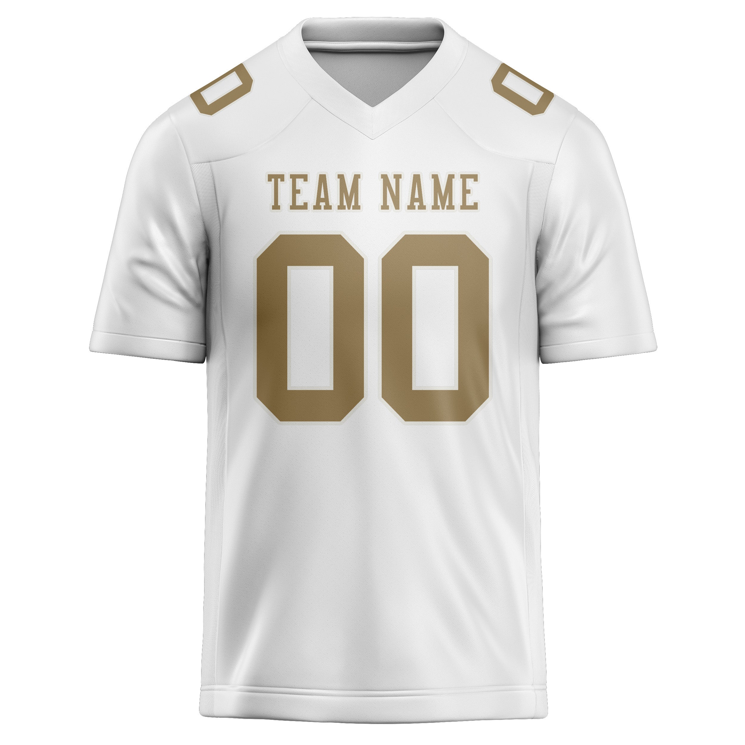 Custom White Light Khaki Football Jersey