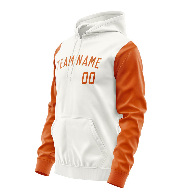 Custom White Orange Hoodie 1818282818B31828
