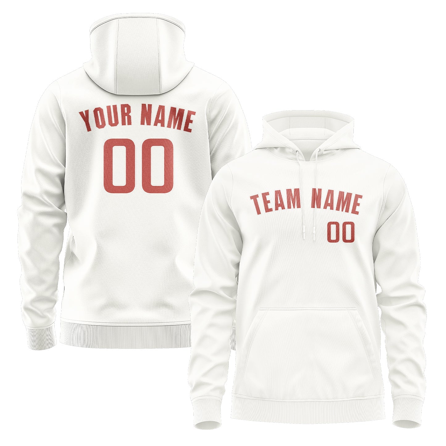 Custom White Copper Rose Hoodie
