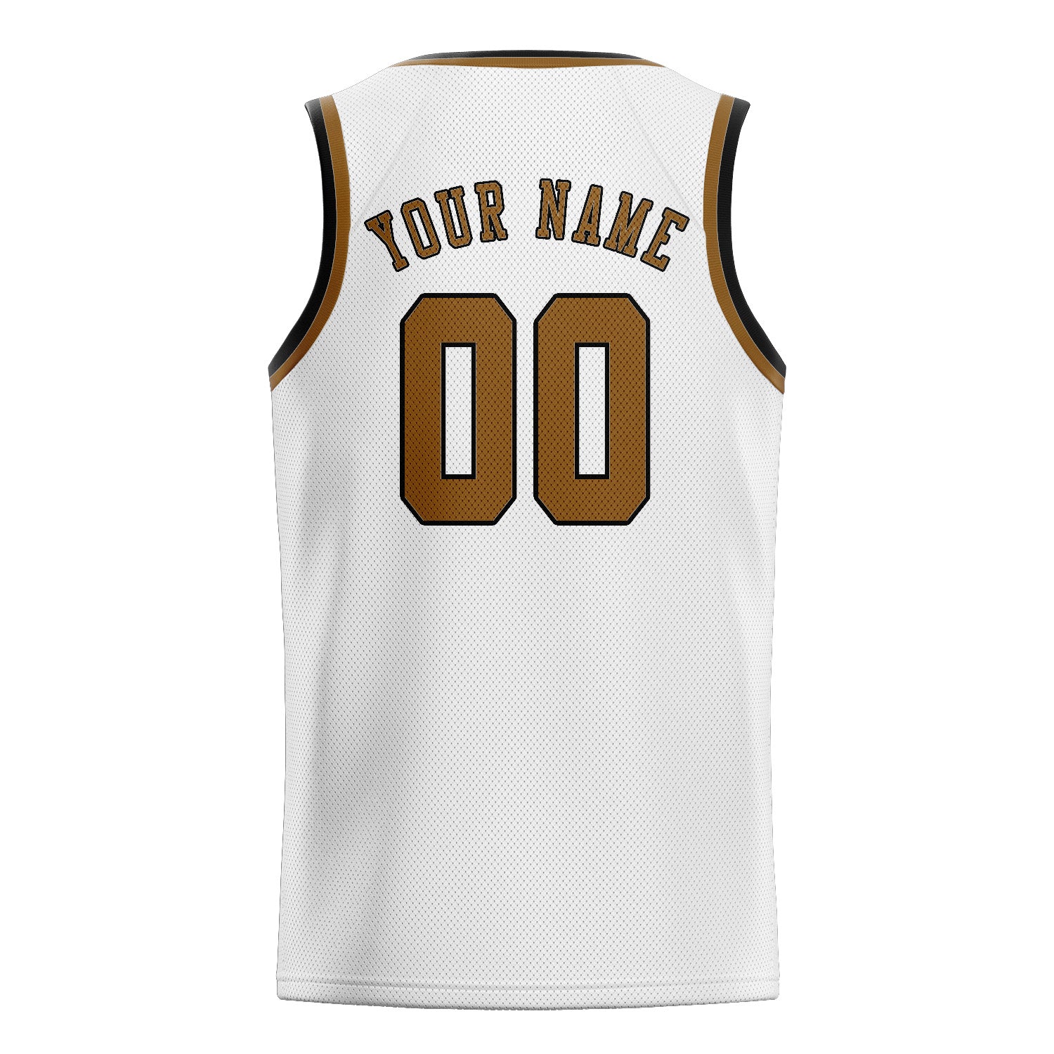 Custom White Khaki Basketball Jersey
