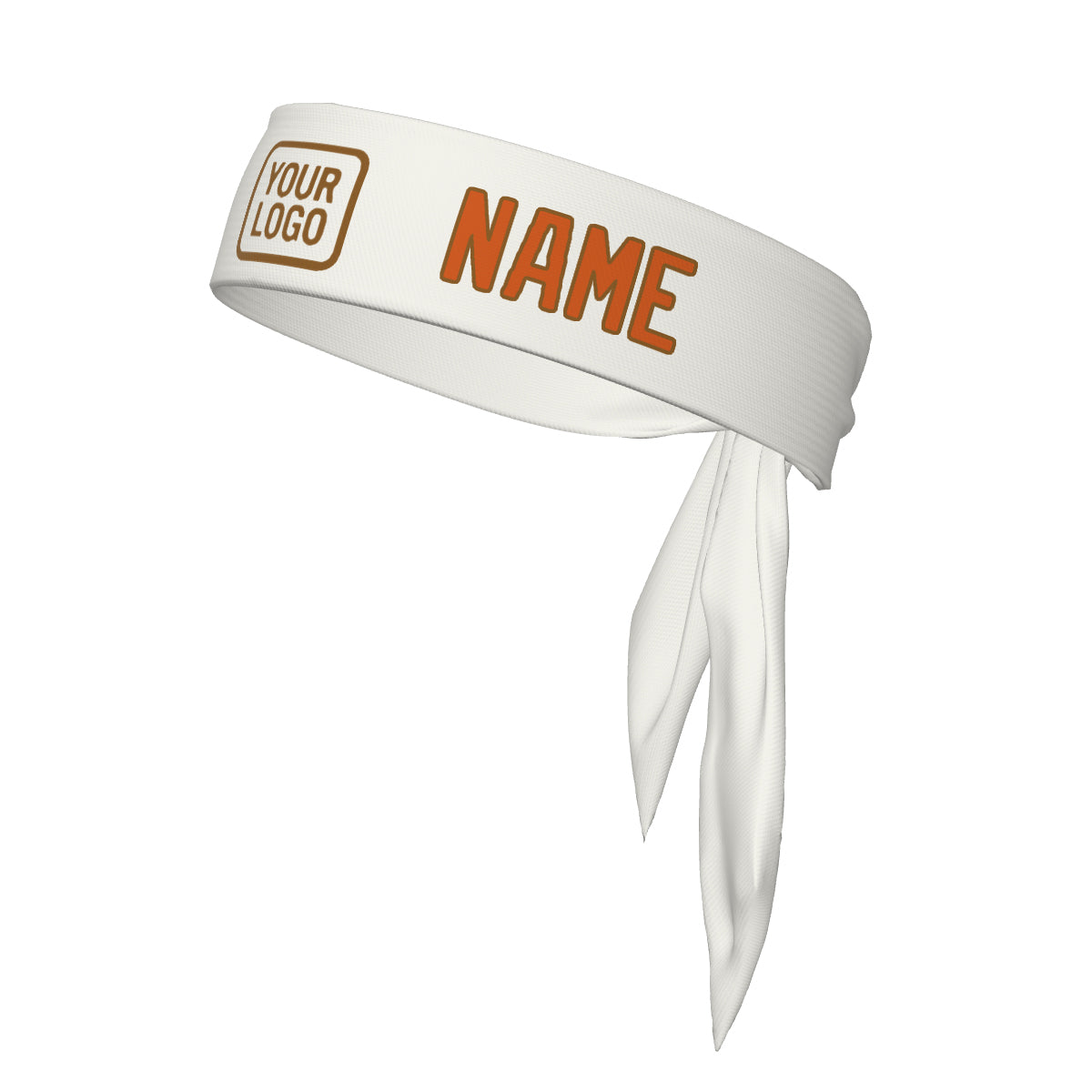 Custom White Orange Headband