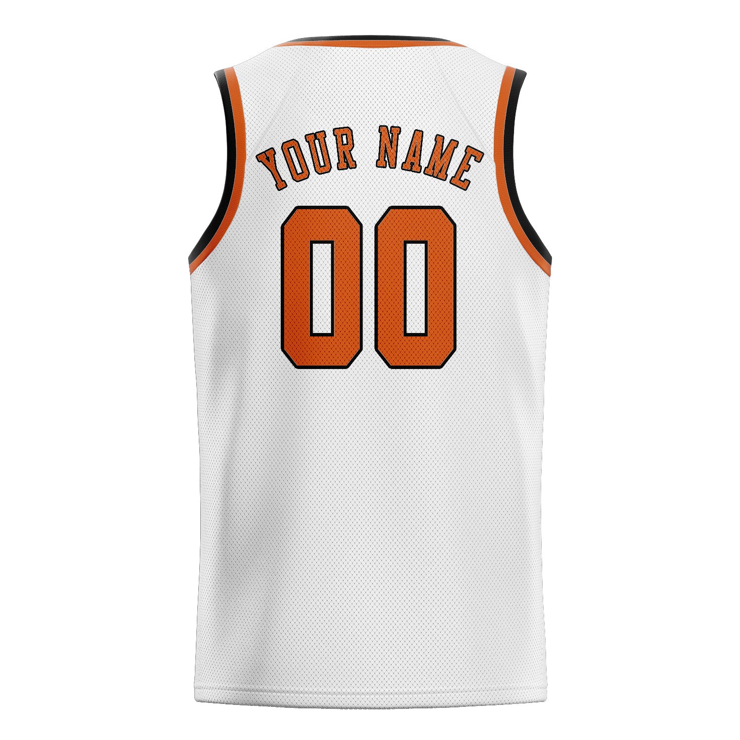 Custom White Orange Basketball Jersey