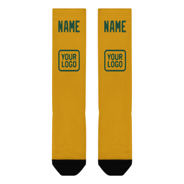 Custom Yellow Green Knee-High Sock