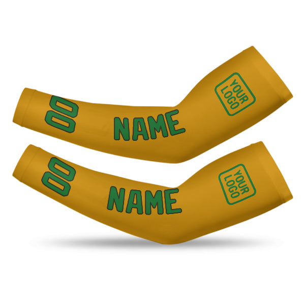 Custom Yellow Emerald Green Arm Sleeve