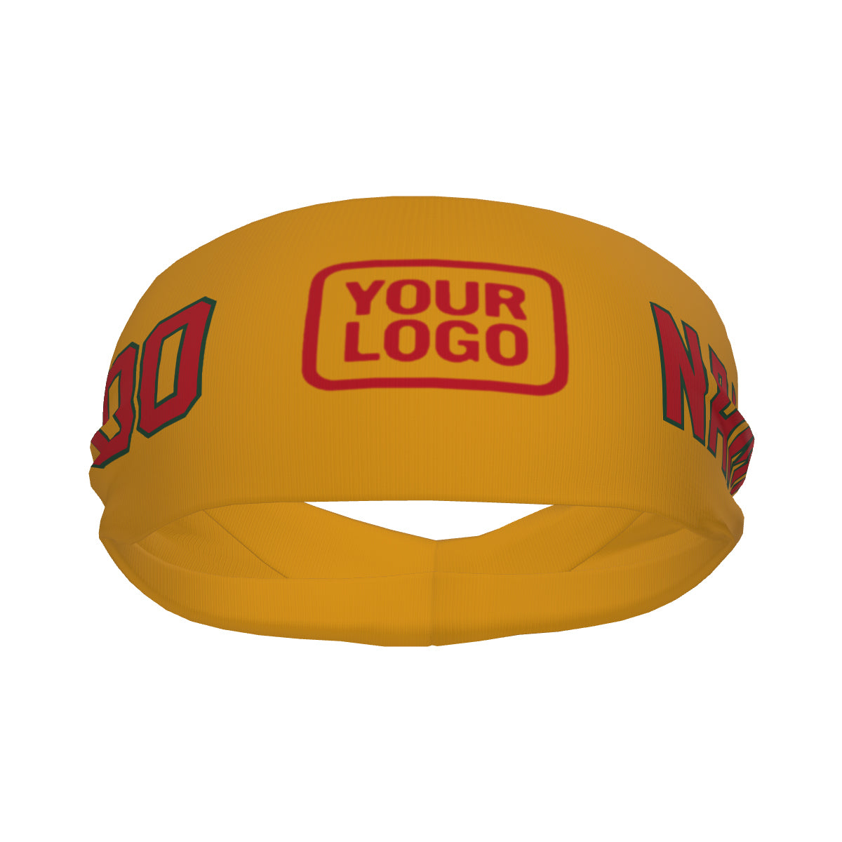 Custom Yellow Red Sports headband