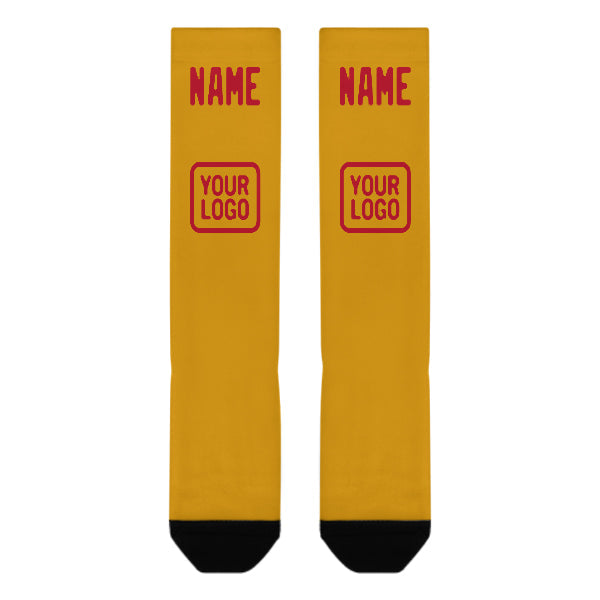 Custom Yellow Red Knee-High Sock