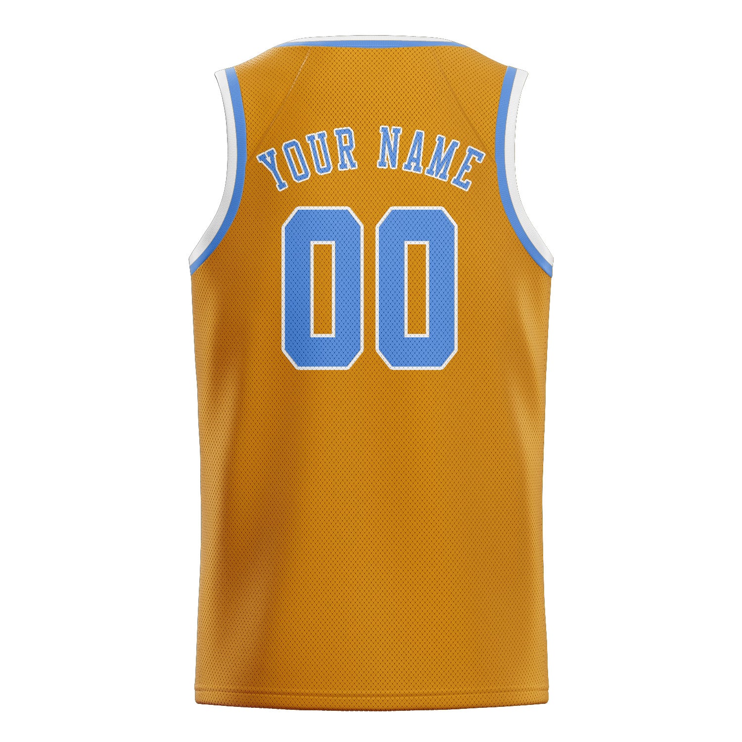 Custom Yellow Light Blue Basketball Jersey