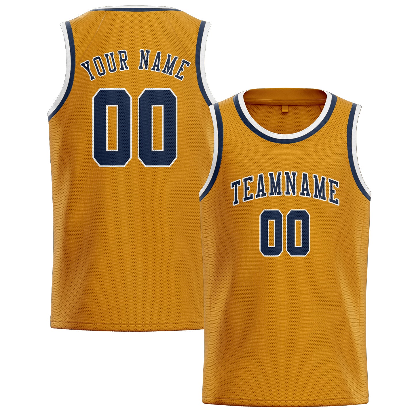 Custom Yellow Blue Basketball Jersey