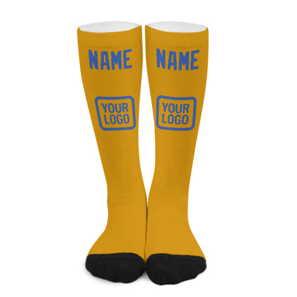 Custom Yellow Sky Blue Knee-High Sock