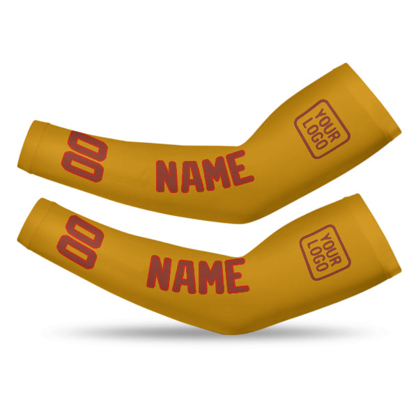 Custom Yellow Coral Red Arm Sleeve