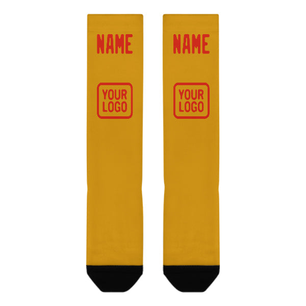 Custom Yellow Orange Red Knee-High Sock