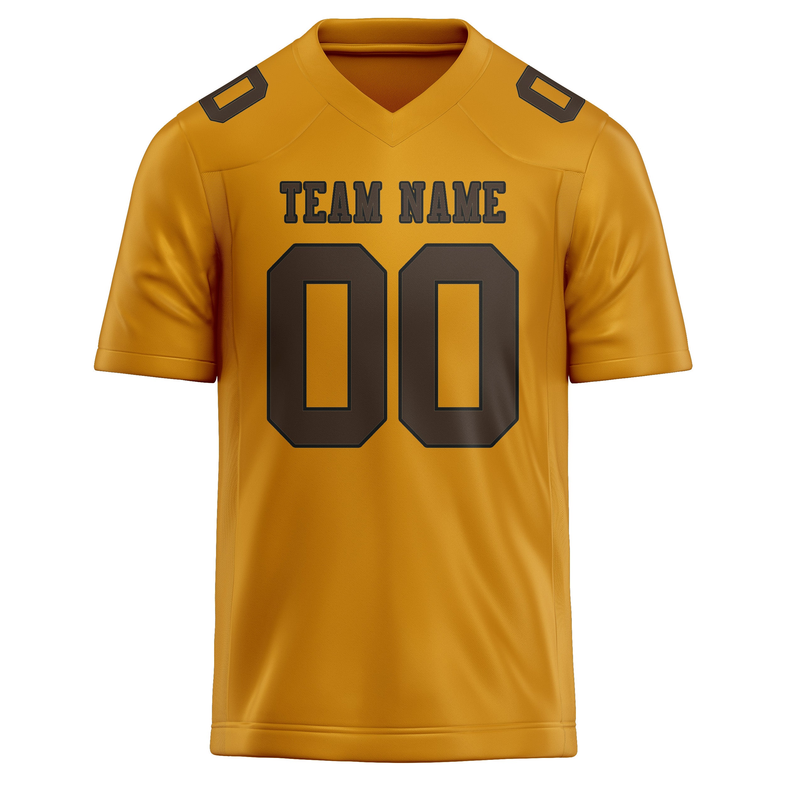 Custom Yellow Brown Football Jersey