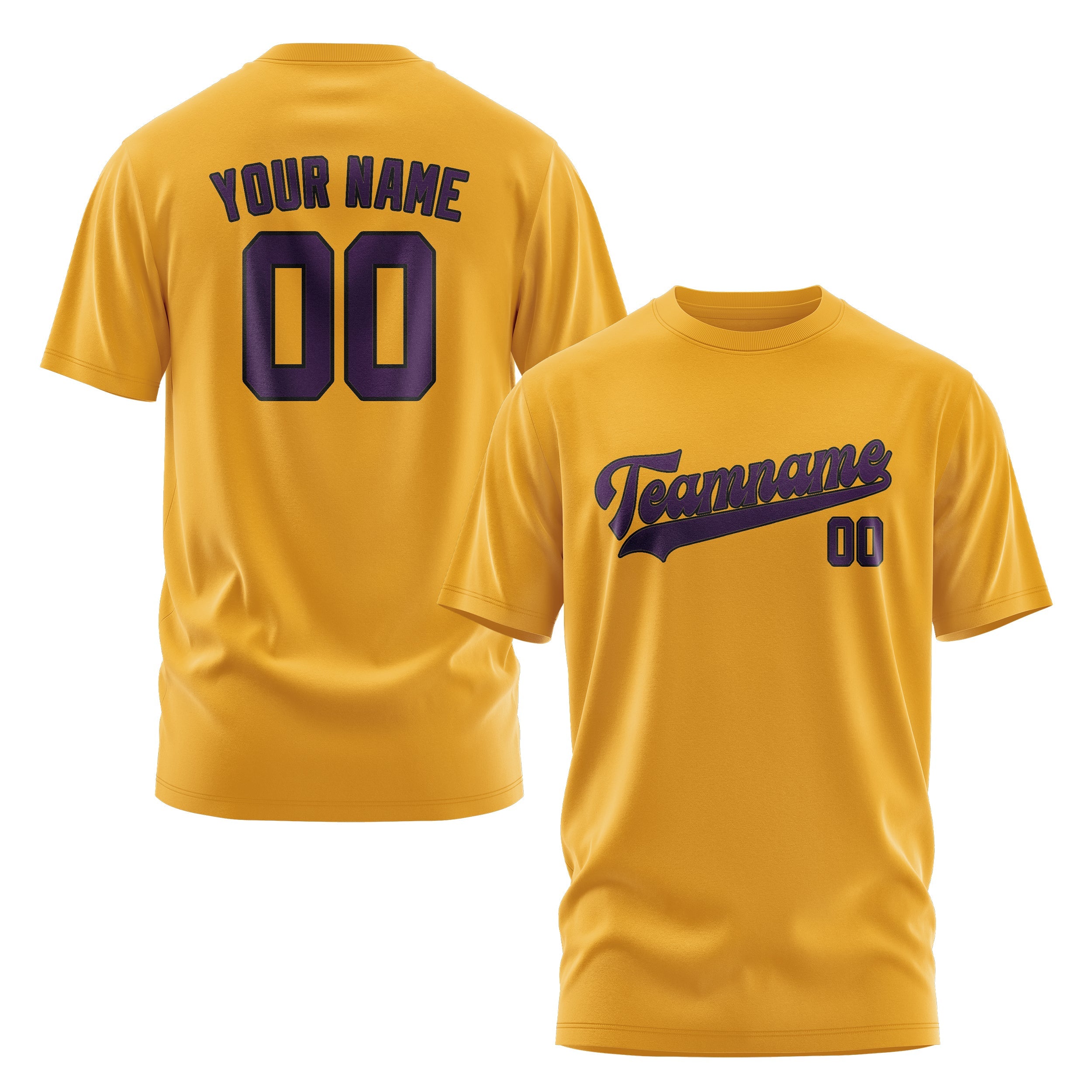 Custom Yellow Purple T-Shirt