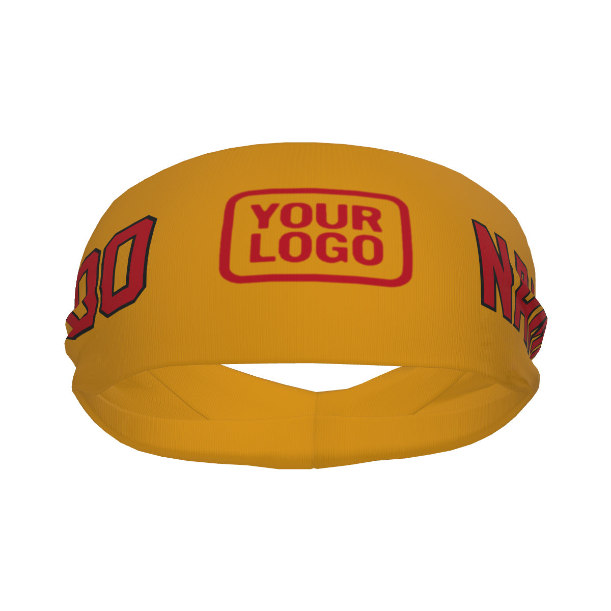 Custom Yellow Red Sports headband