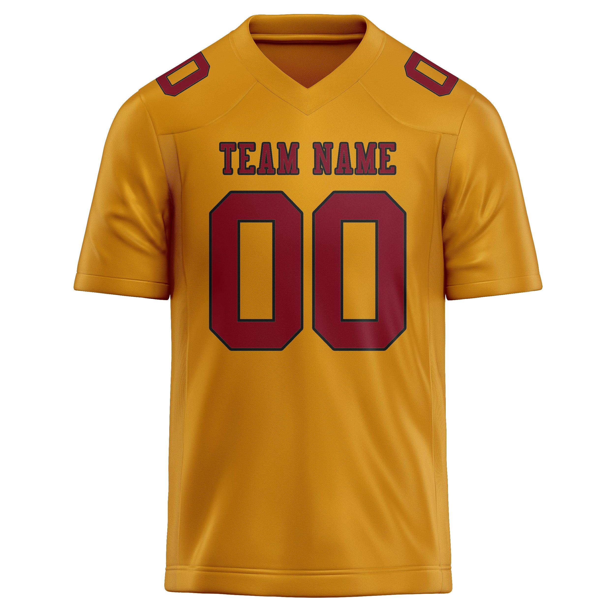 Custom Yellow Crimson Red Football Jersey