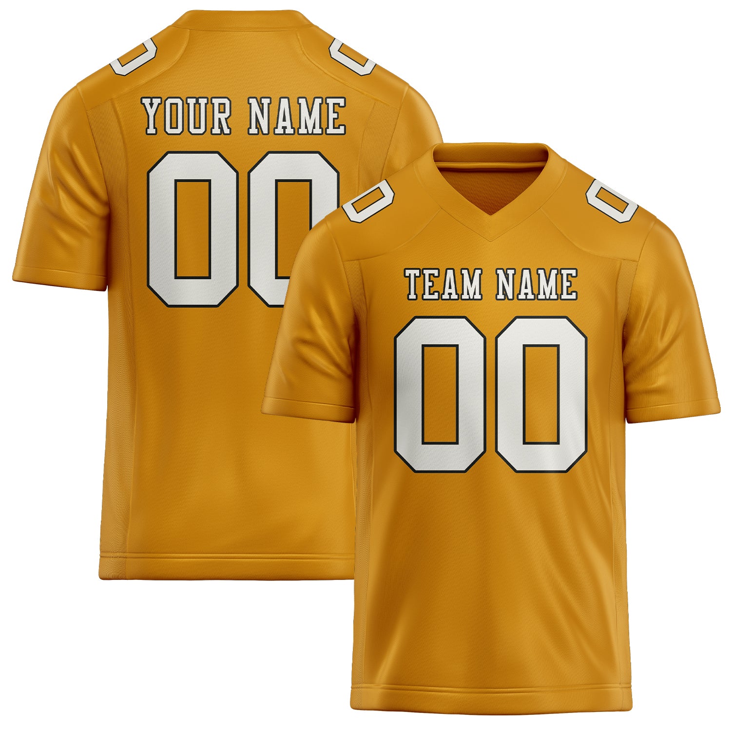 Custom Yellow White Football Jersey