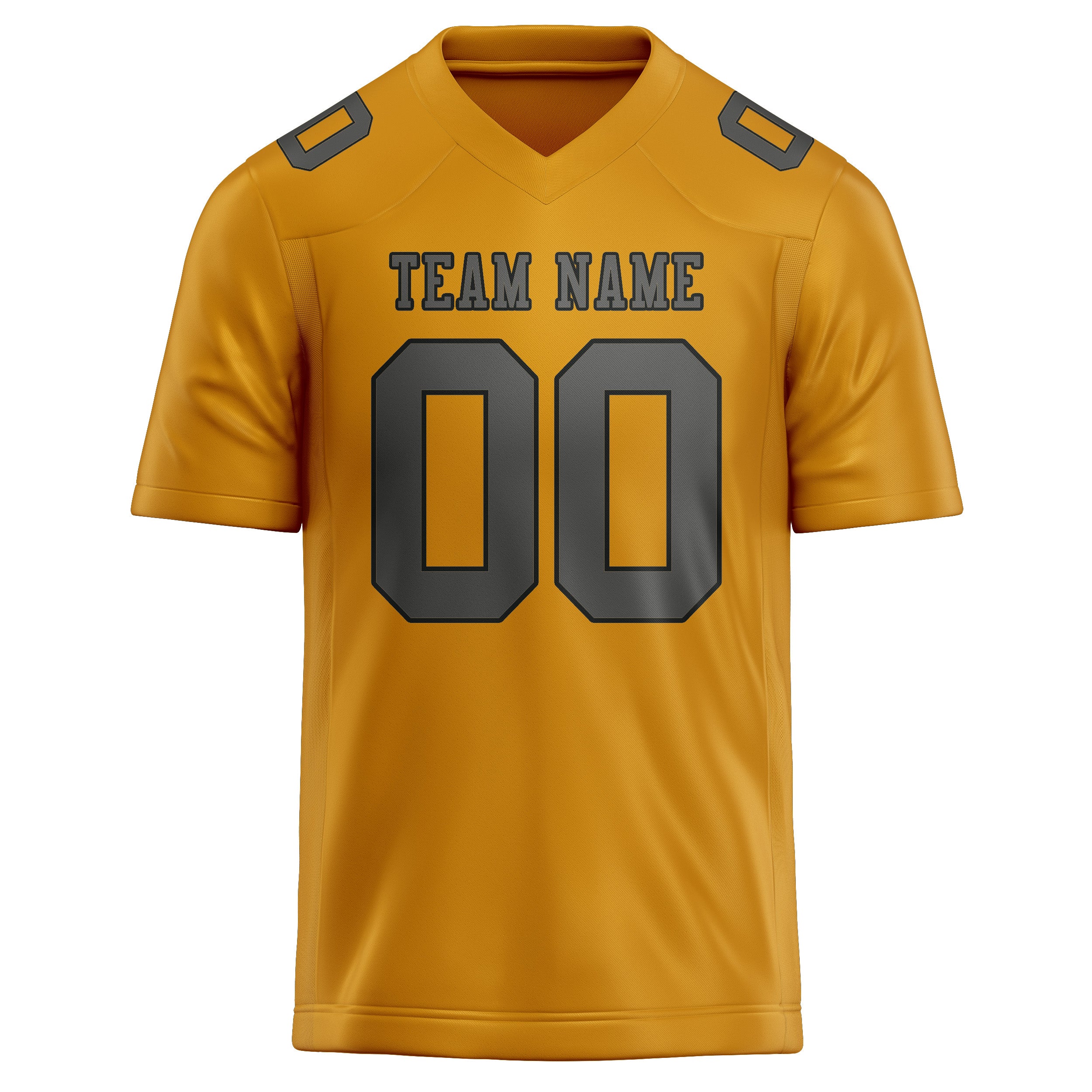 Custom Yellow Dark Grey Football Jersey