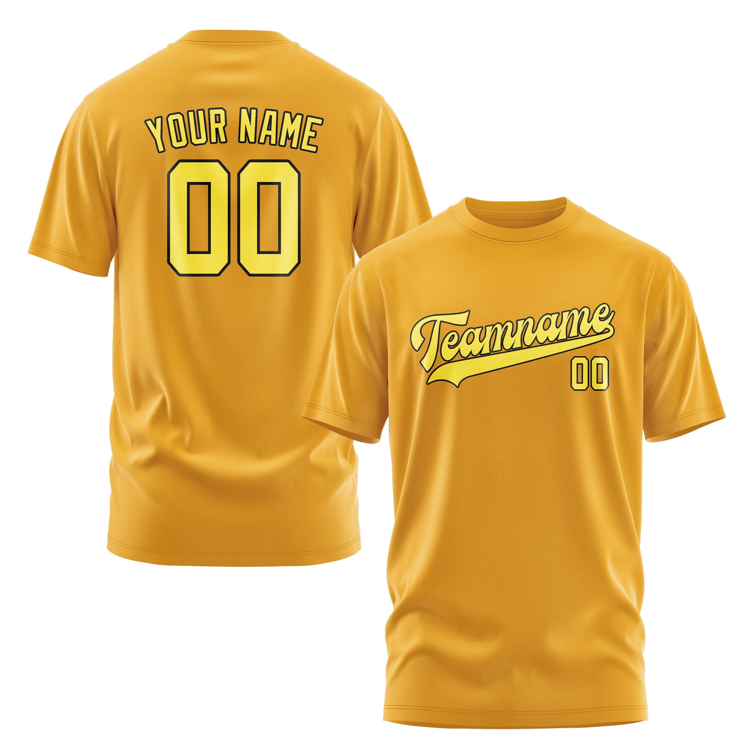 Custom Yellow Light Yellow T-Shirt