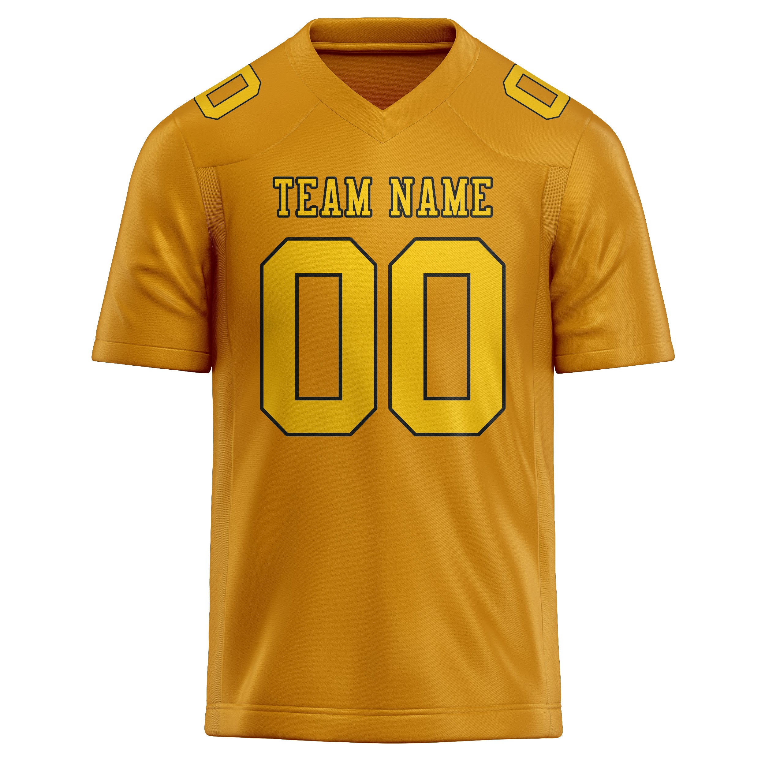 Custom Yellow Gold Football Jersey