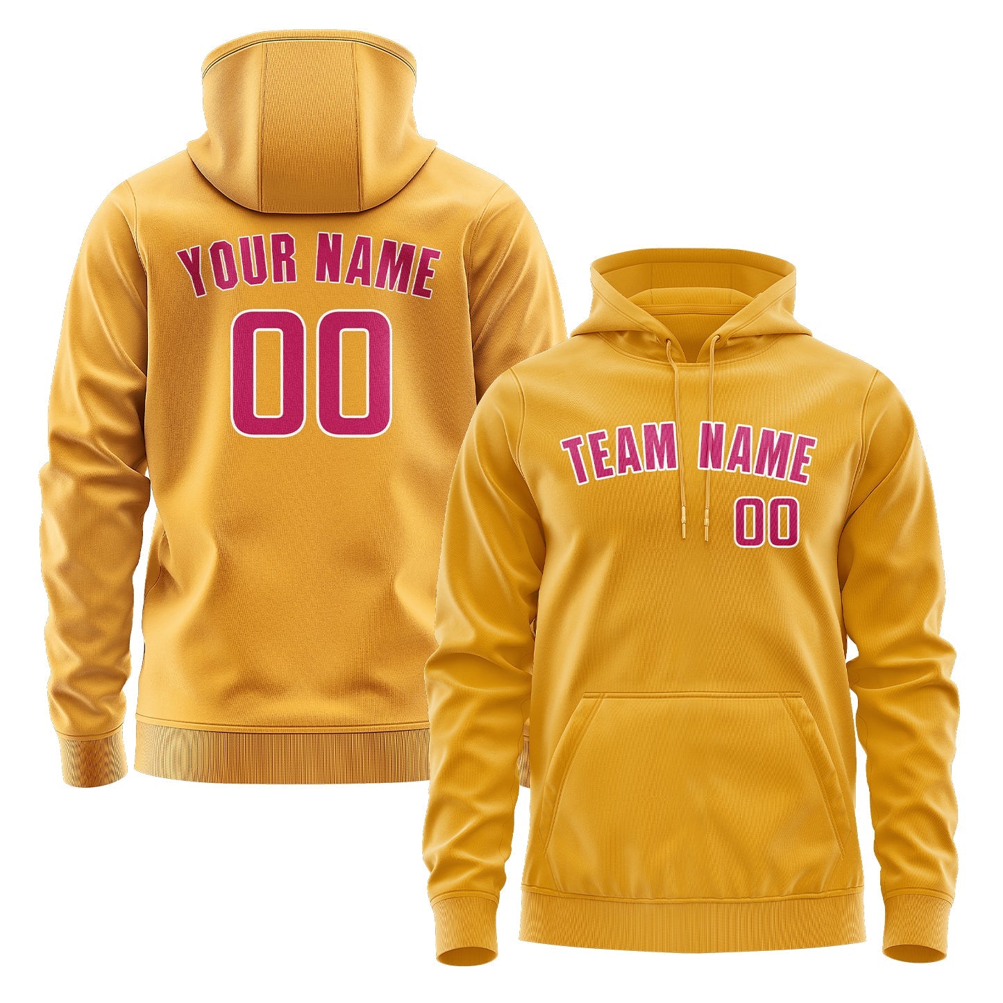 Custom Yellow Pink Hoodie