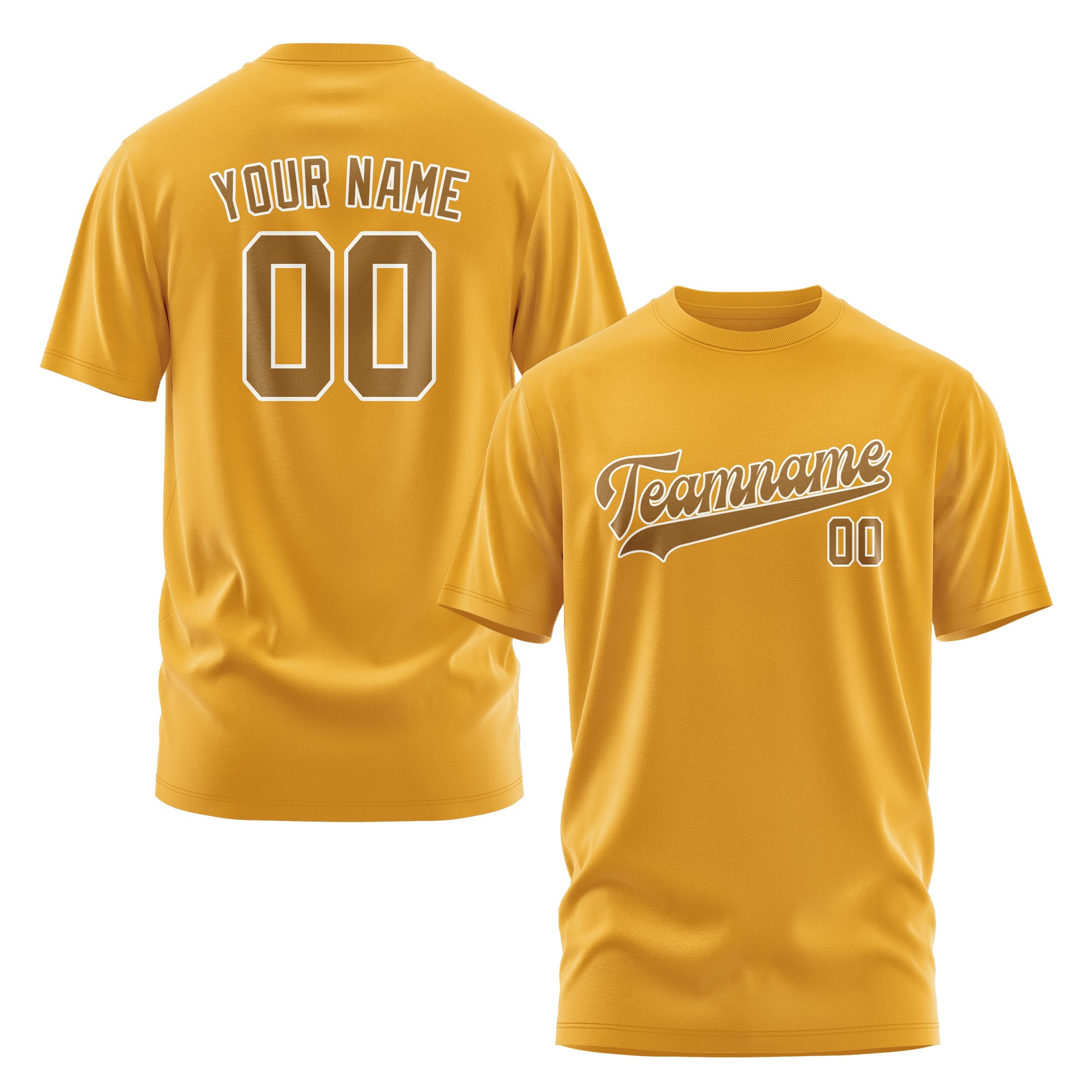 Custom Yellow Khaki T-Shirt