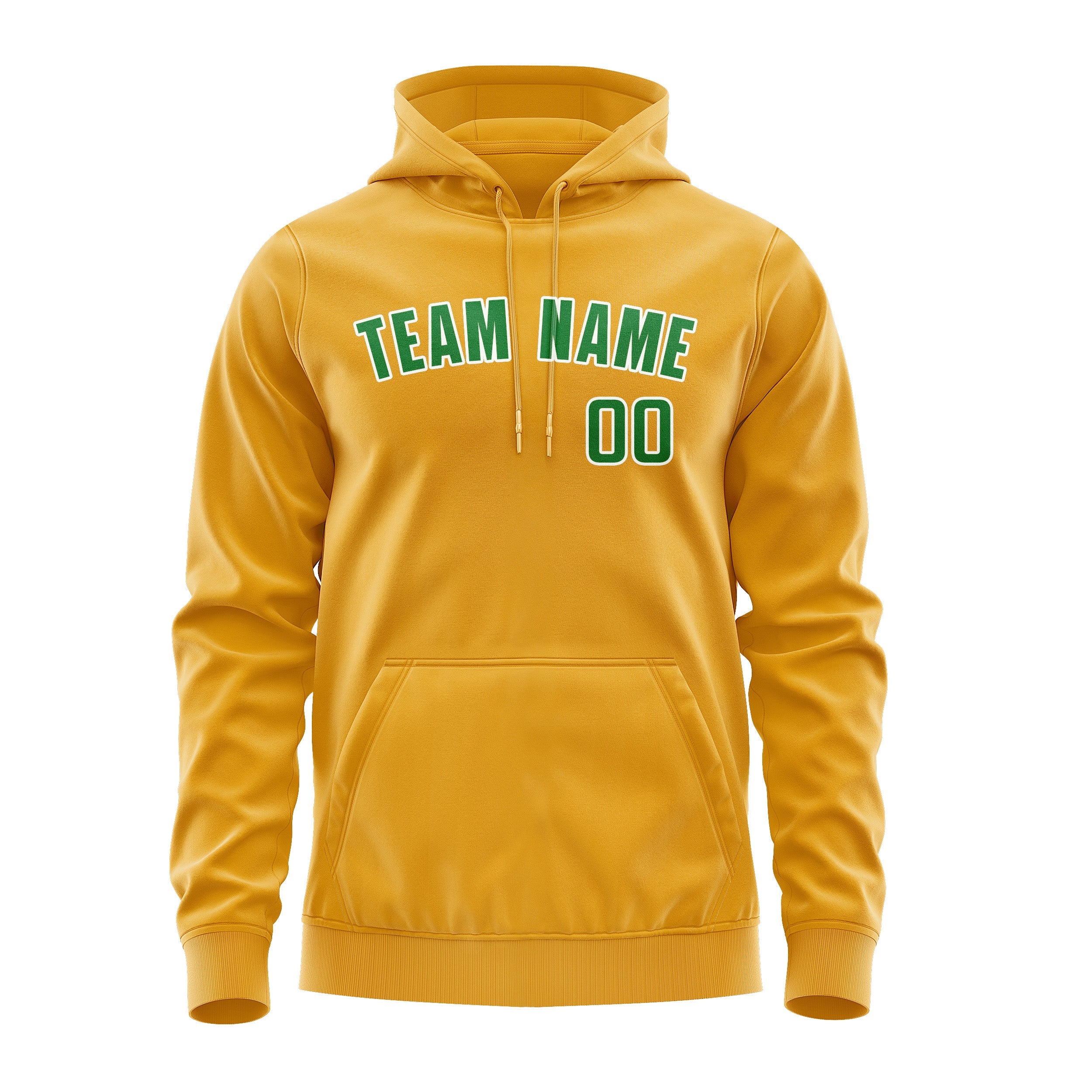 Custom Yellow Emerald Green Hoodie